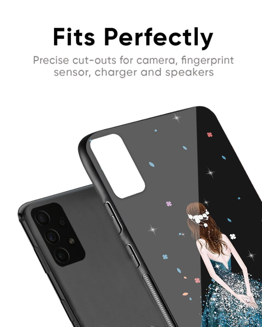 Shop Queen of Fashion Premium Glass Case for OnePlus 6T (Shock Proof, Scratch Resistant)-Back
