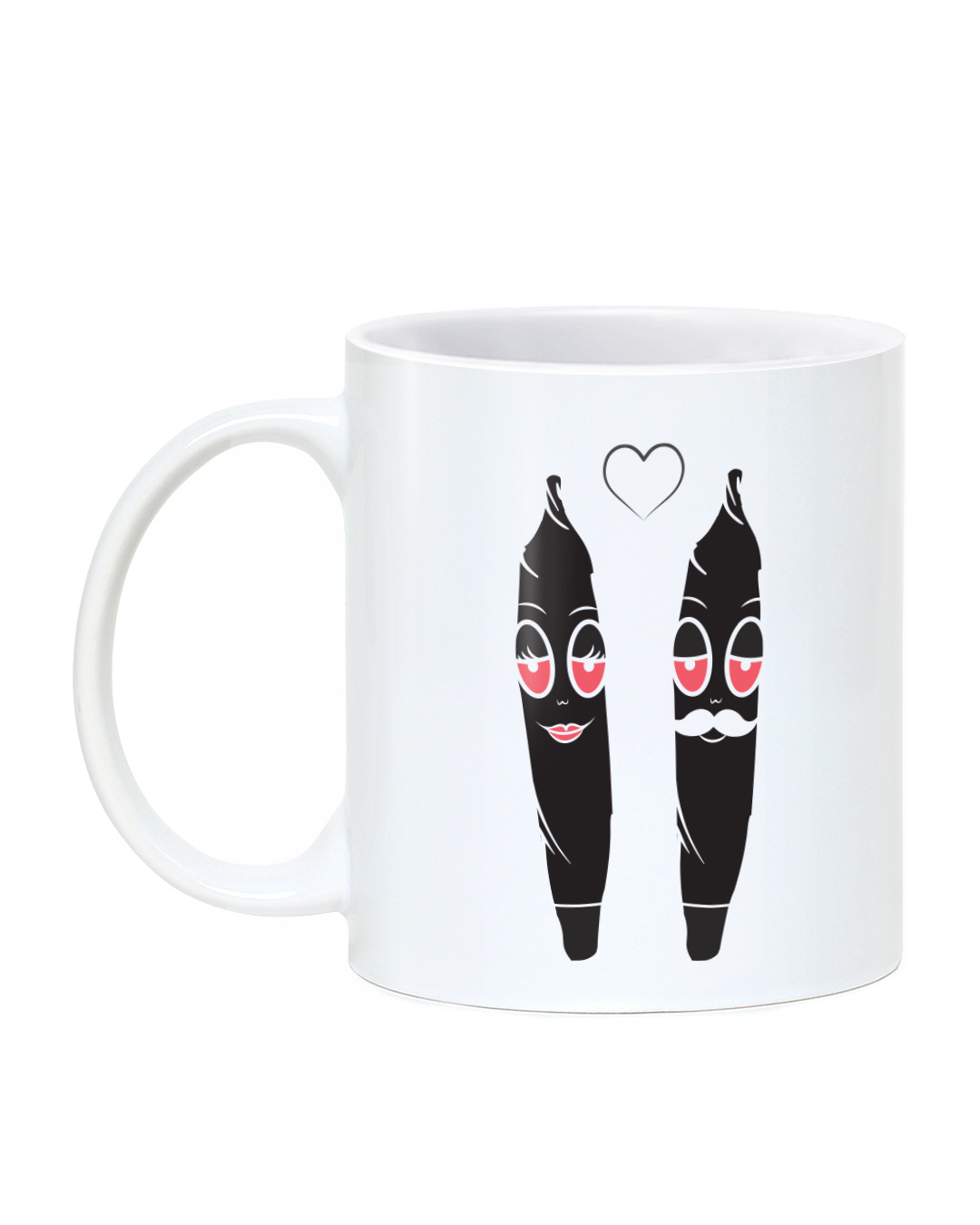 Shop Quirky joint couple Ceramic Mug,  (320ml, White, Single Piece)-Back