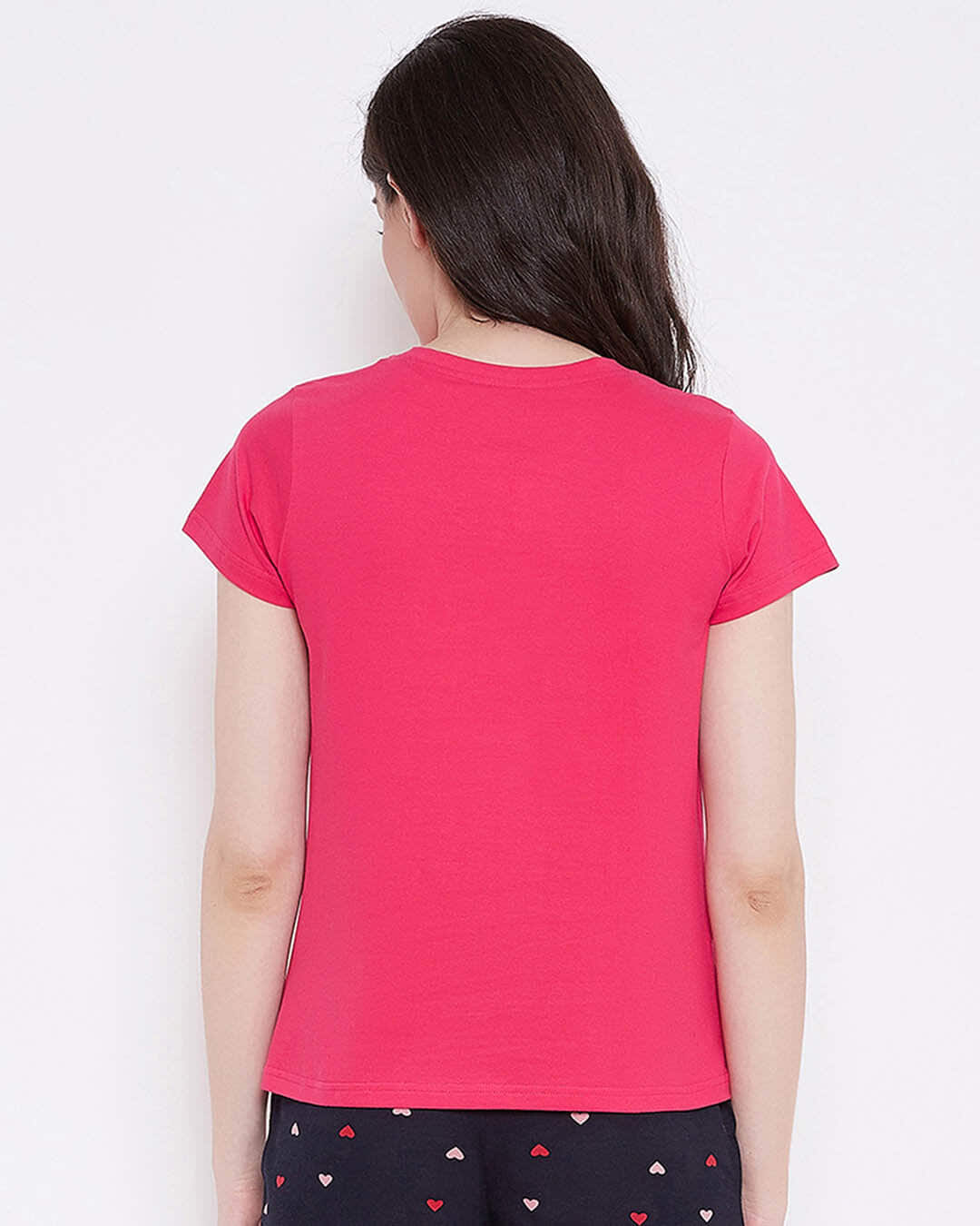 Shop Quirky Text Top In Red 100% Cotton-Back