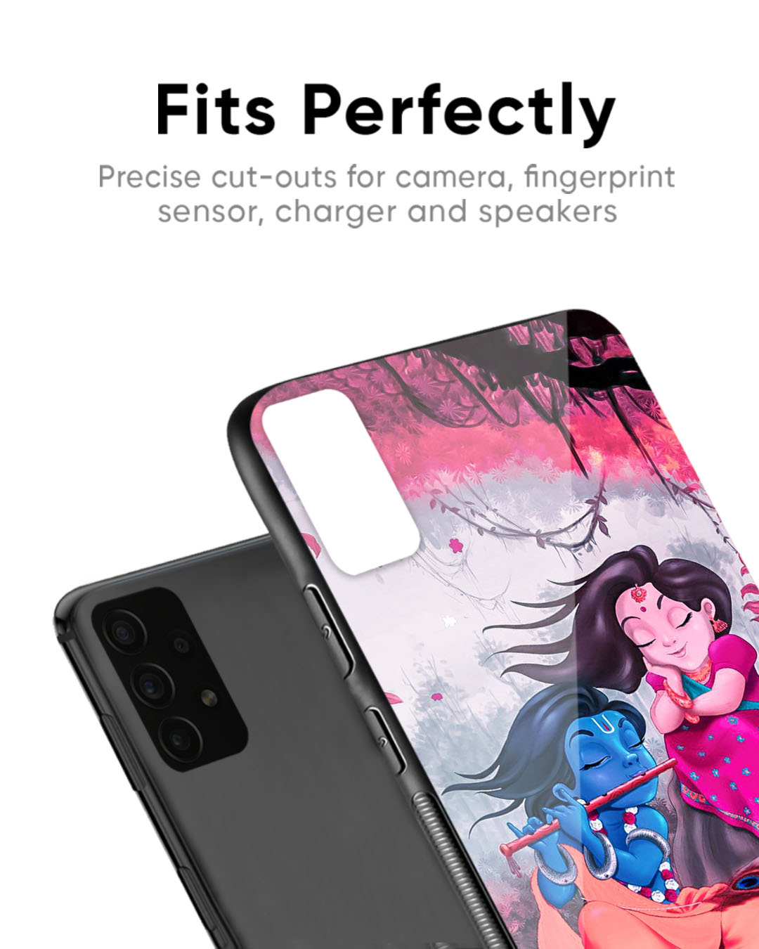 Shop Radha Krishna Art Premium Glass Case for OnePlus Nord CE 3 Lite 5G (Shock Proof, Scratch Resistant)-Back