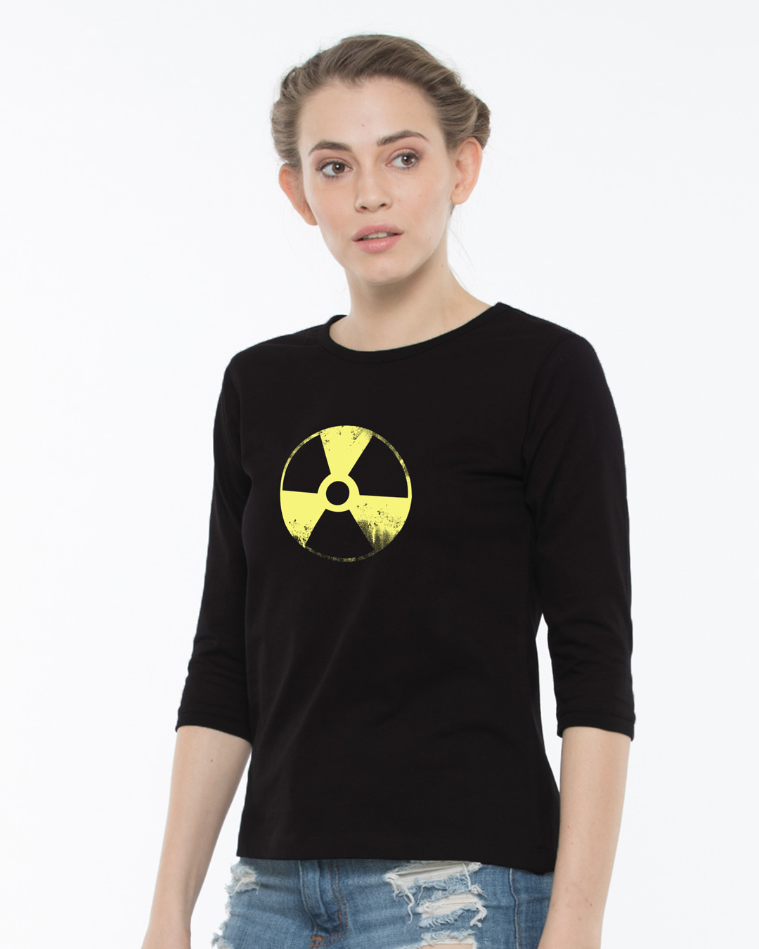 Shop Radioactive Round Neck 3/4th Sleeve T-Shirt-Back