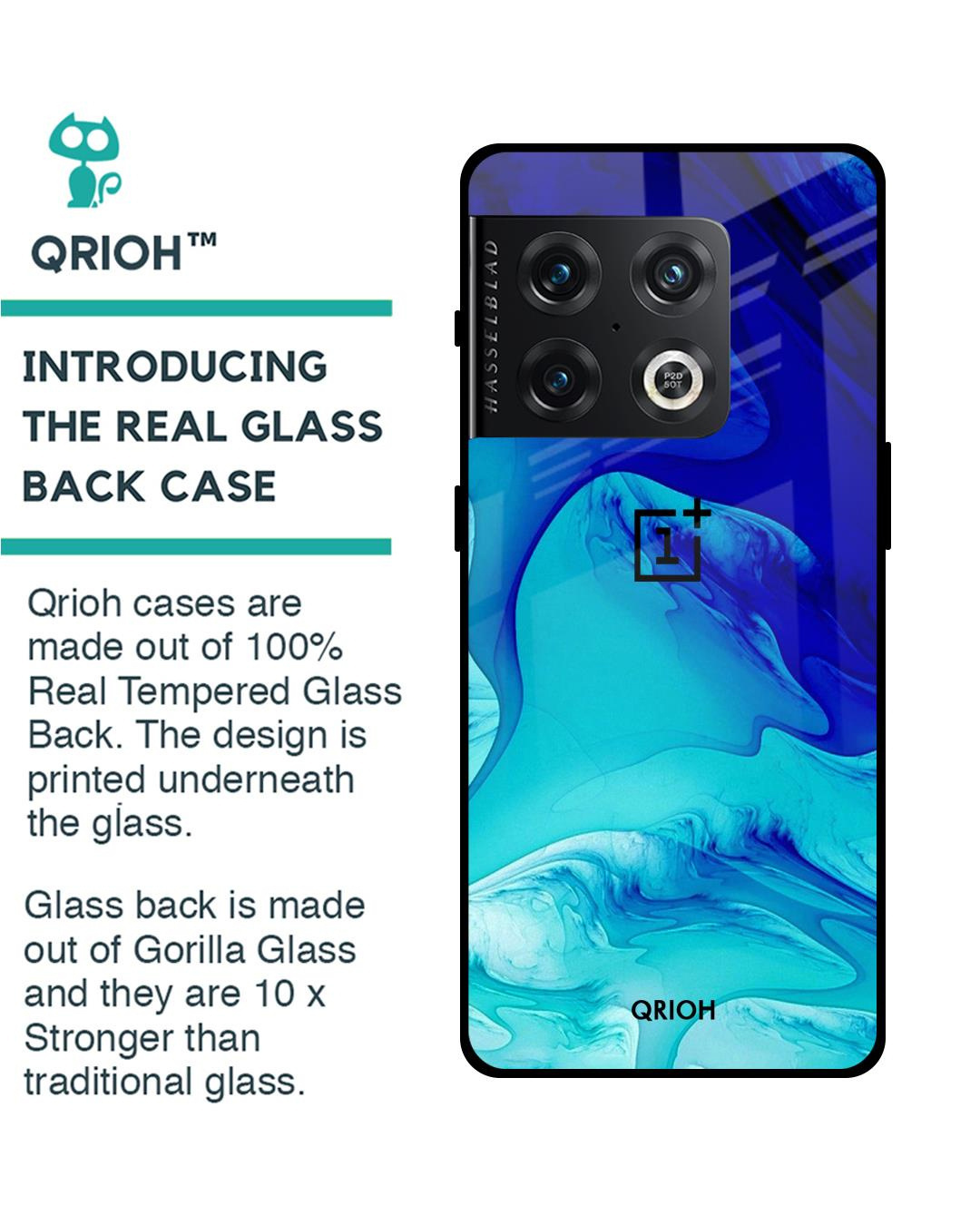 Shop Raging Tides Premium Glass Cover for OnePlus 10 Pro (Shock Proof, Lightweight)-Back