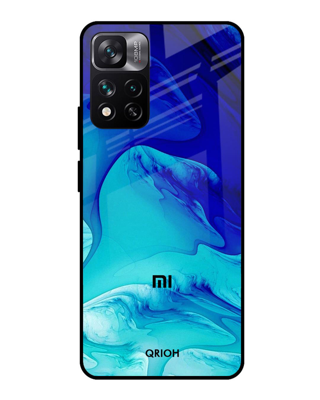 Shop Raging Tides Printed Premium Glass Cover for Mi 11i HyperCharge (Shockproof, Light Weight)-Back