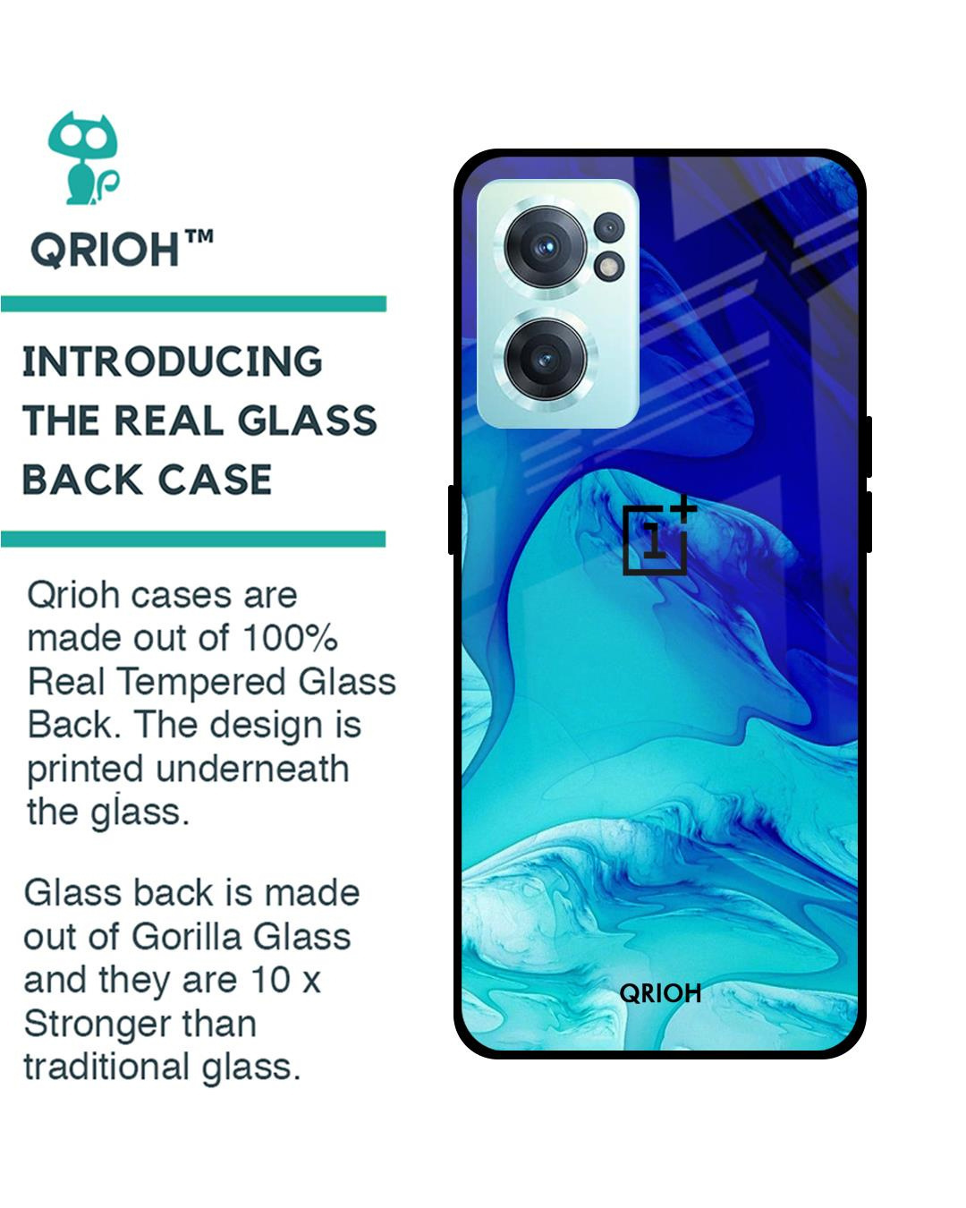 Shop Raging Tides Printed Premium Glass Cover for OnePlus Nord CE 2 5G (Shock Proof, Lightweight)-Back