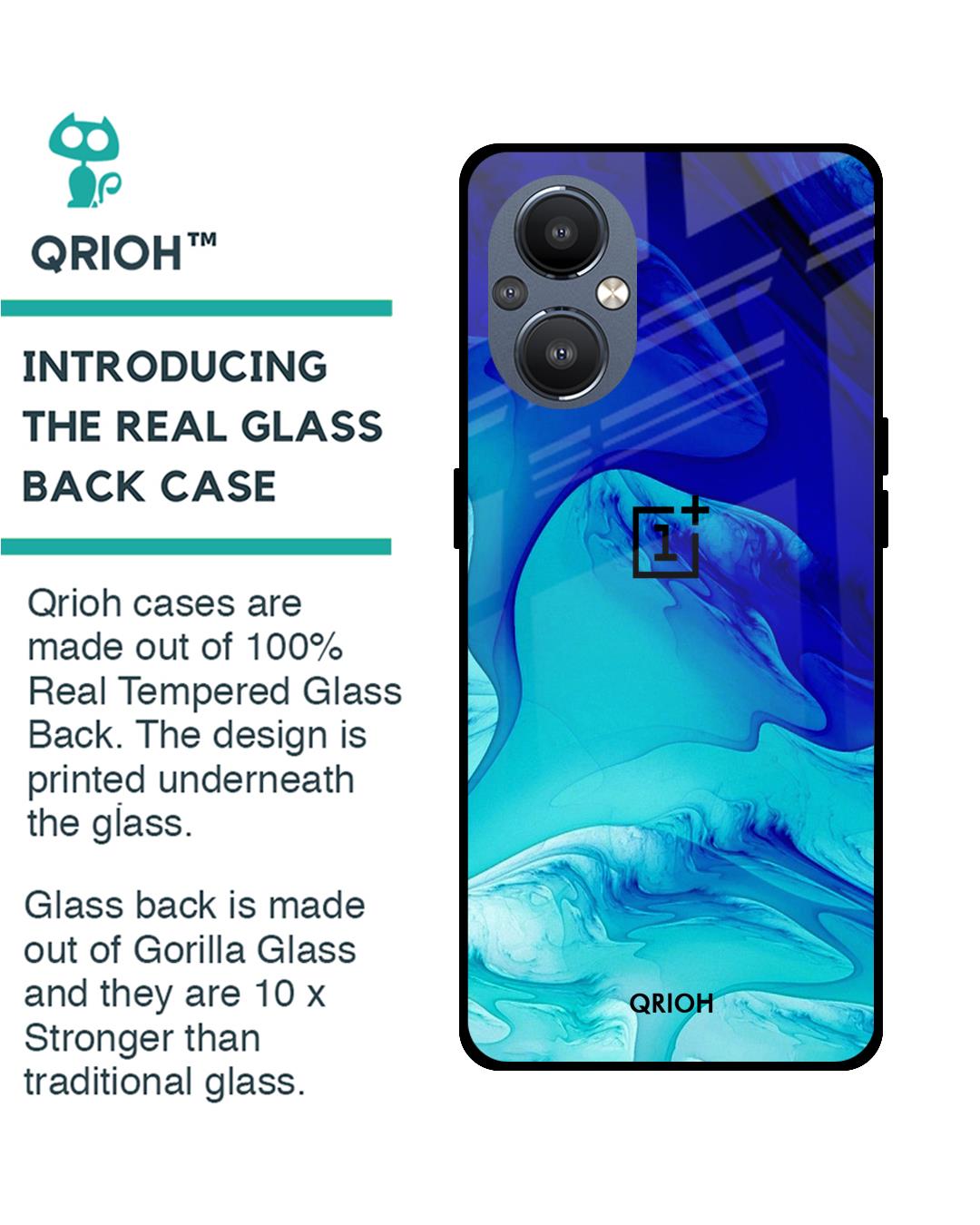 Shop Raging Tides Printed Premium Glass Cover For OnePlus Nord N20 (Shockproof, Light Weight)-Back