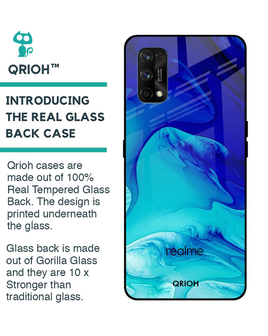 Shop Raging Tides Printed Premium Glass Cover for Realme 7 Pro (Shock Proof, Lightweight)-Back
