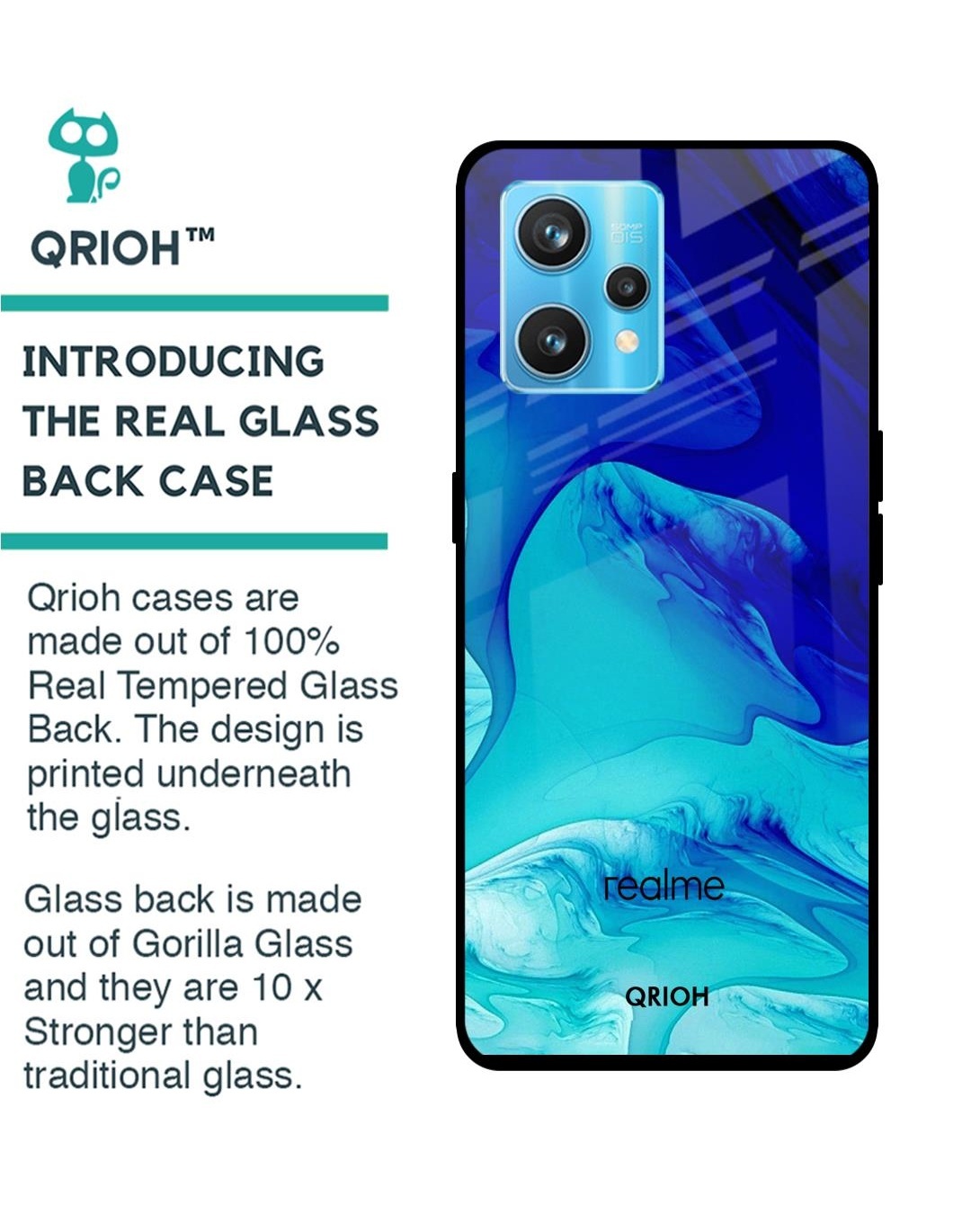 Shop Raging Tides Printed Premium Glass Cover For Realme 9 Pro Plus (Shockproof, Light Weight)-Back