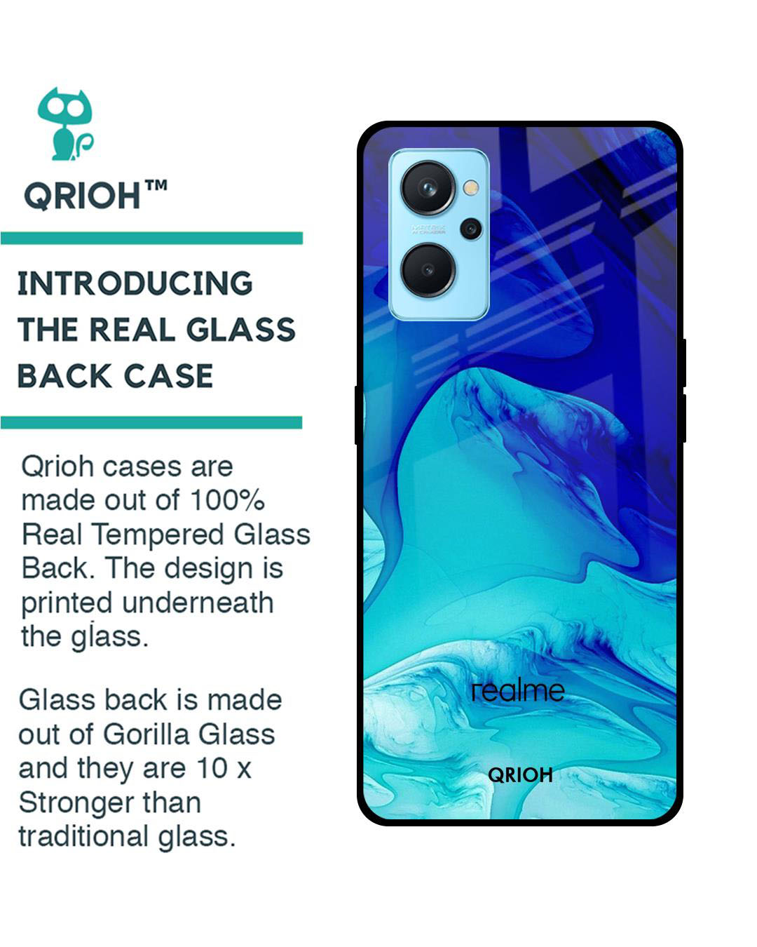 Shop Raging Tides Printed Premium Glass Cover for Realme 9i (Shock Proof, Lightweight)-Back