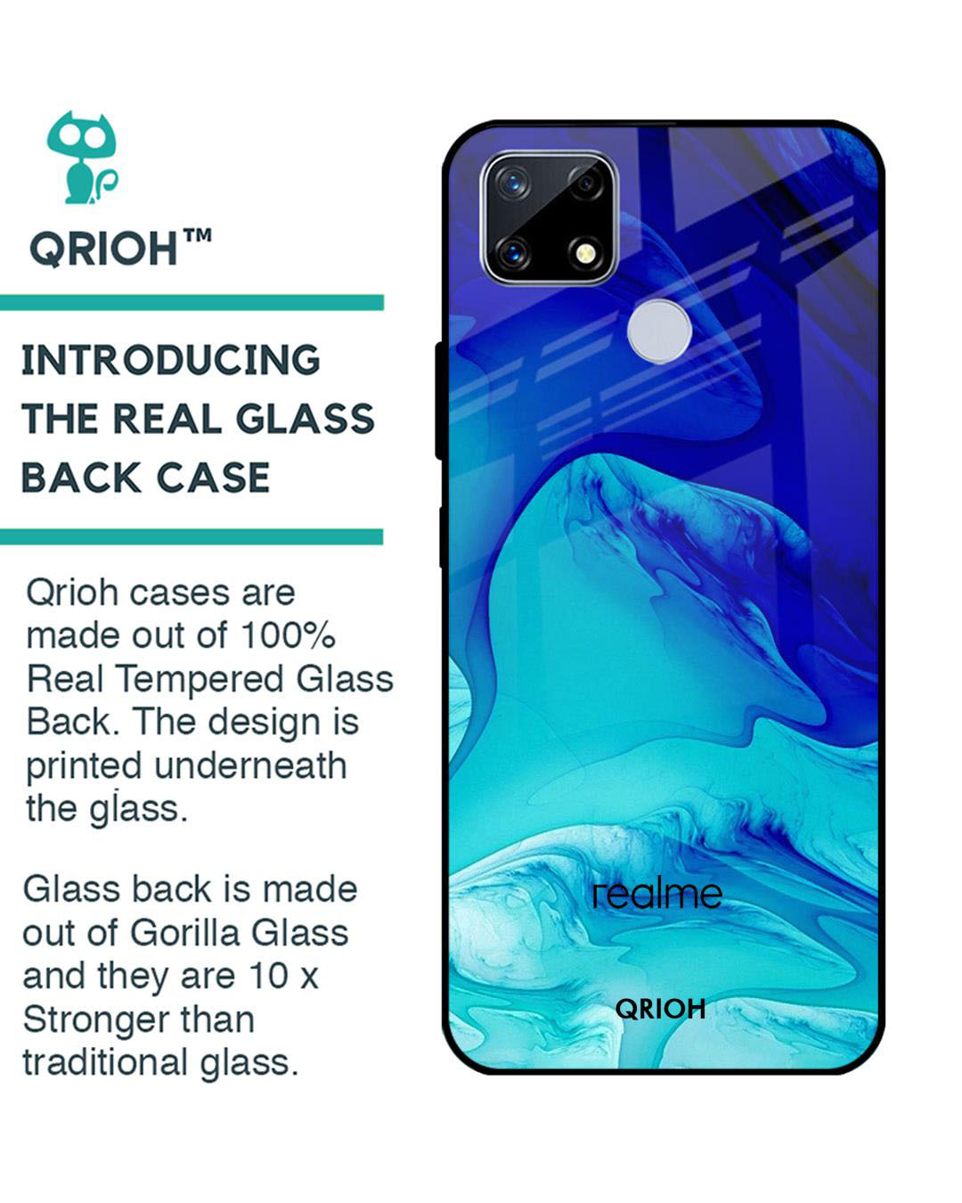Shop Raging Tides Printed Premium Glass Cover for Realme C25 (Shock Proof, Lightweight)-Back