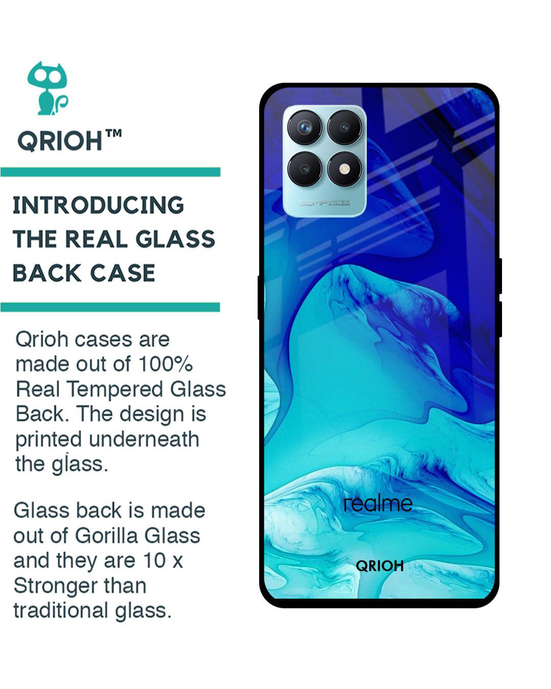 Shop Raging Tides Printed Premium Glass Cover for Realme Narzo 50 (Shockproof, Light Weight)-Back
