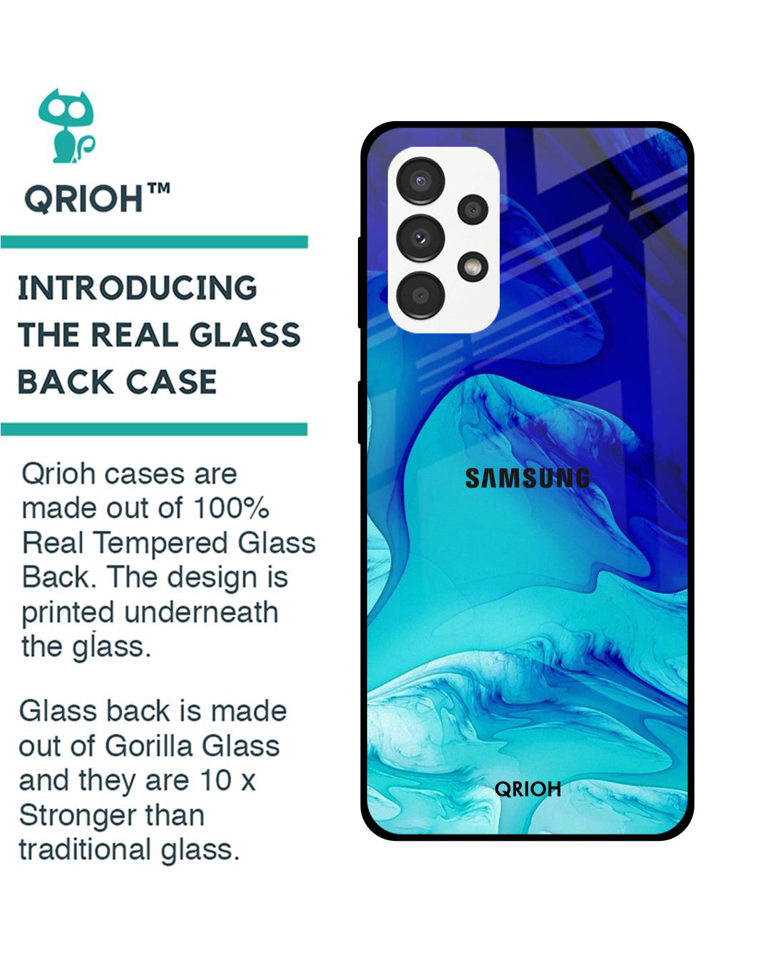 Shop Raging Tides Printed Premium Glass Cover for Samsung Galaxy A13 (Shockproof, Light Weight)-Back