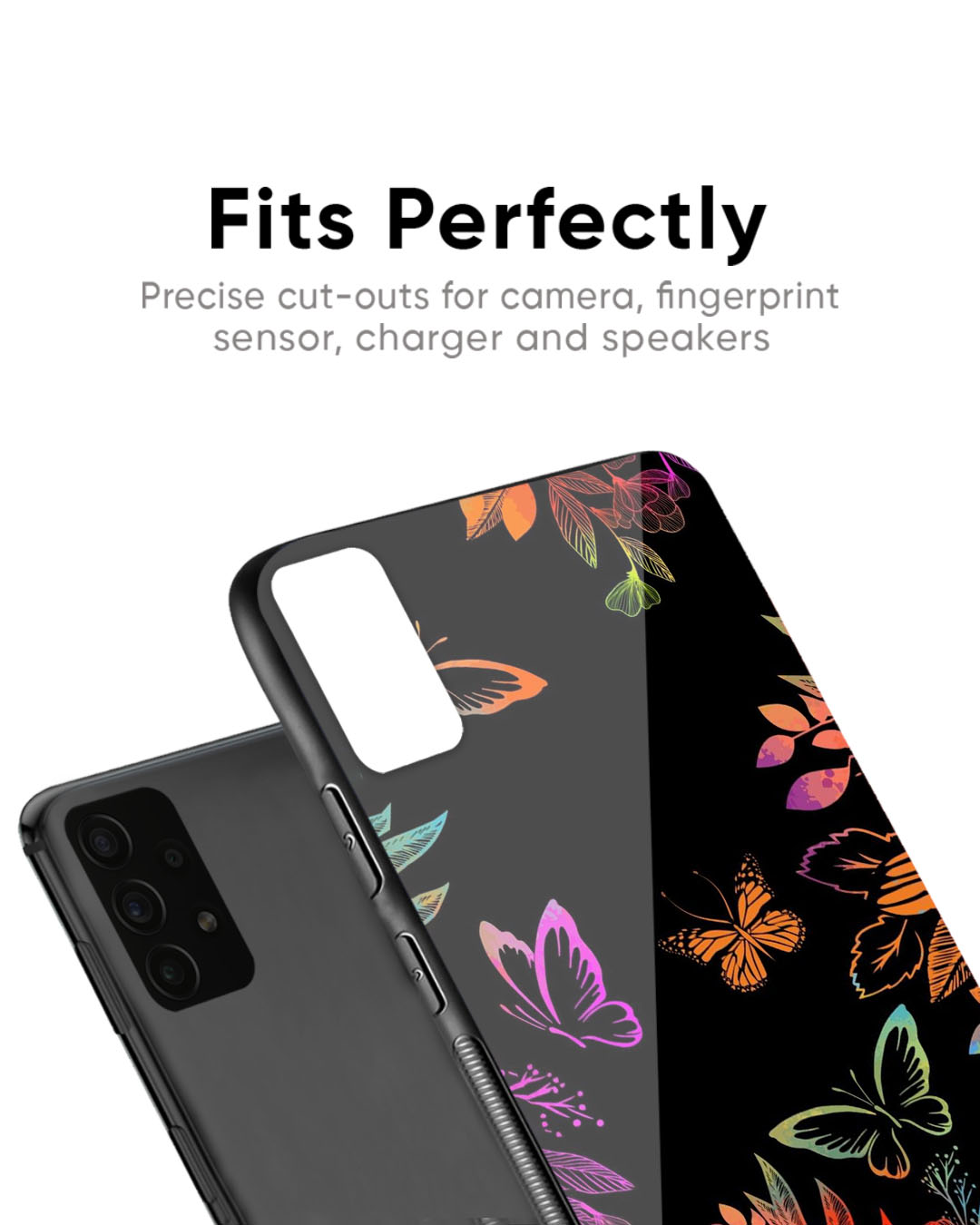 Shop Rainbow Butterfly Premium Glass Case for Google Pixel 6a (Shock Proof, Scratch Resistant)-Back