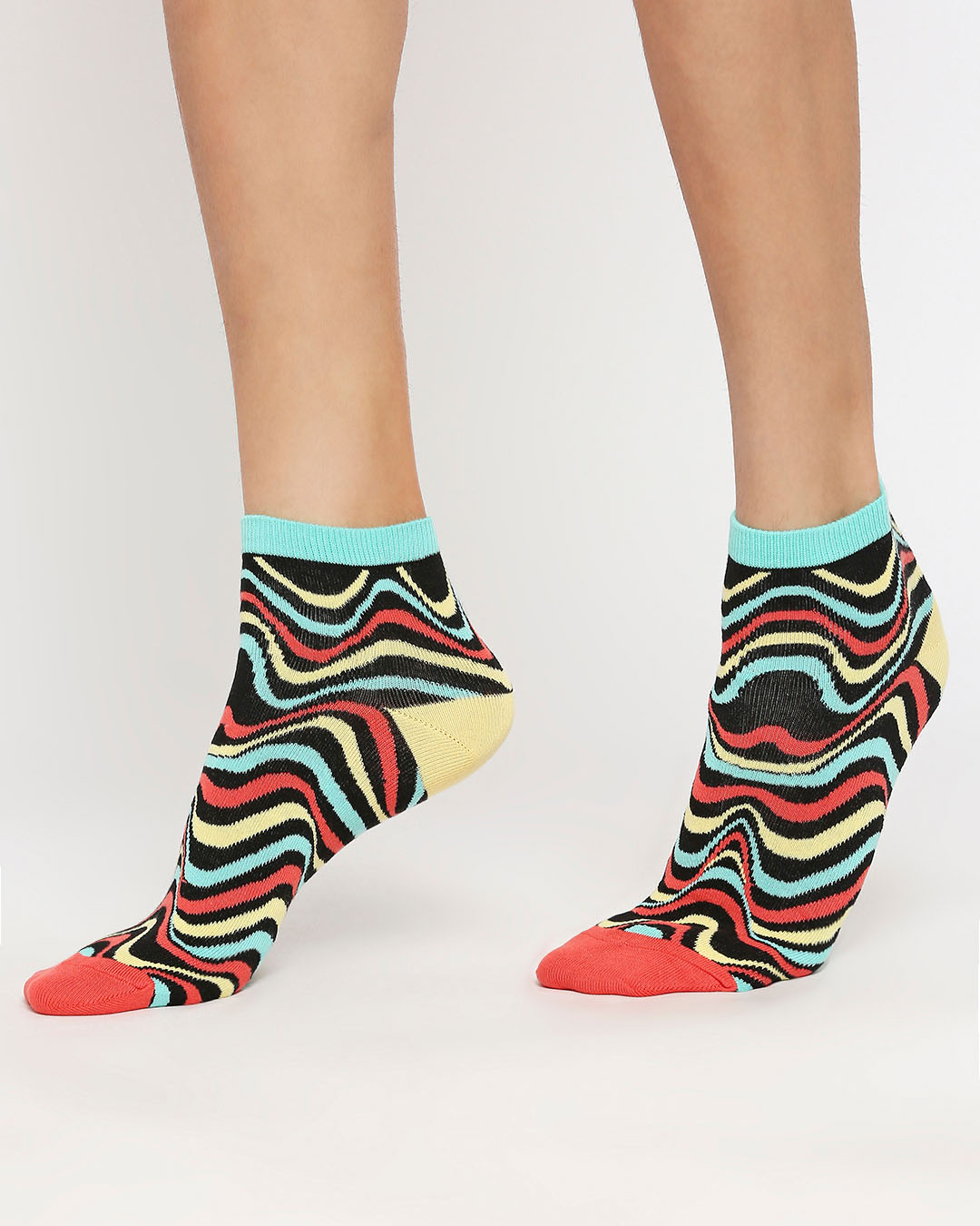 Shop Rasta Block Ankle Length Socks-Back