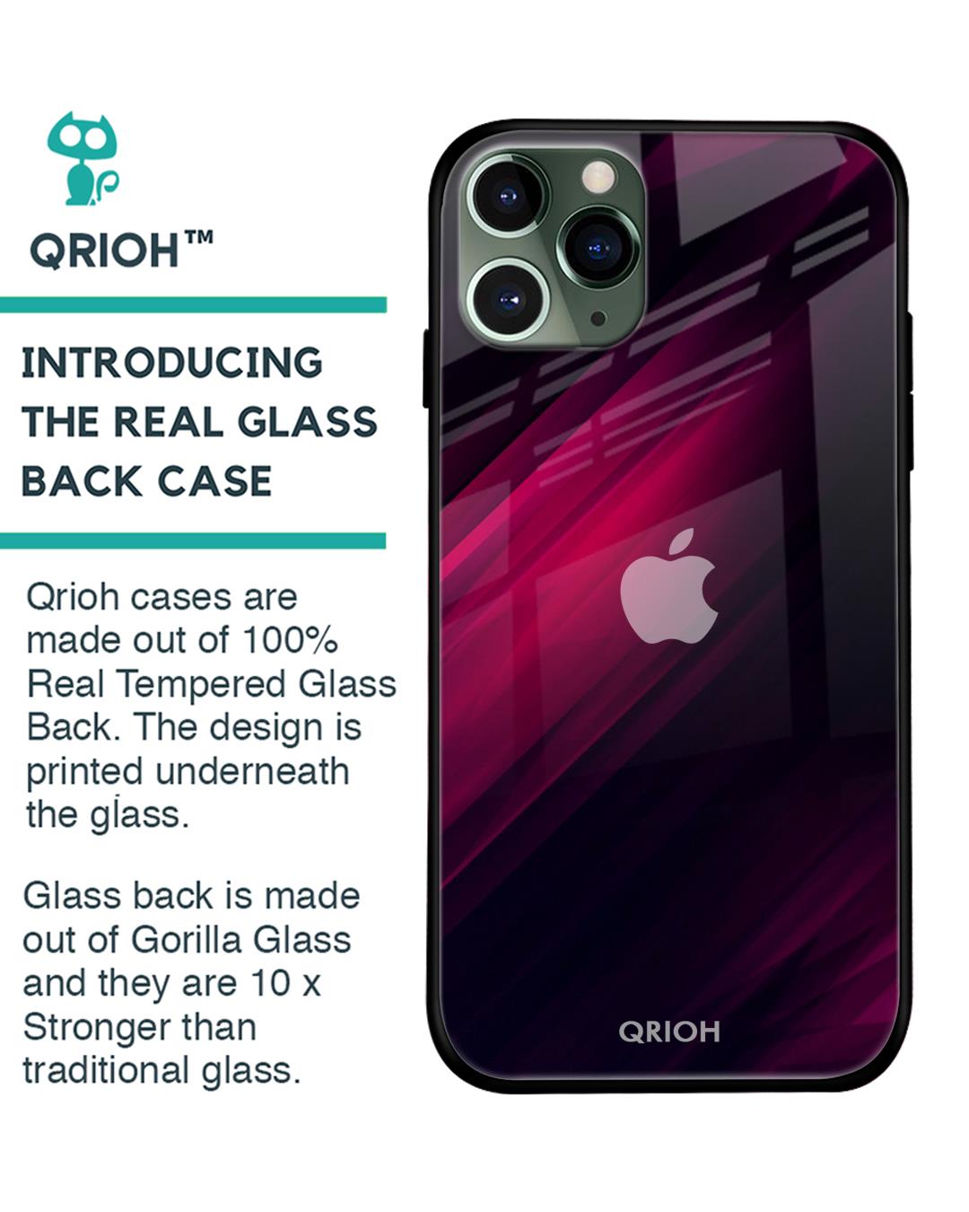 Shop Iphone 11 Pro Max Razor Black Glass Case-Back