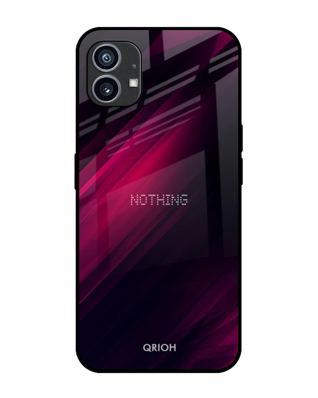 Shop Razor Black Premium Glass Case for Nothing Phone (1) (Shock Proof, Scratch Resistant)-Front