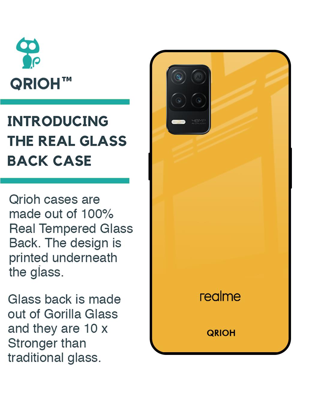 Shop Razor Black Printed Premium Glass Cover for Realme 8 5G (Shockproof, Light Weight)-Back