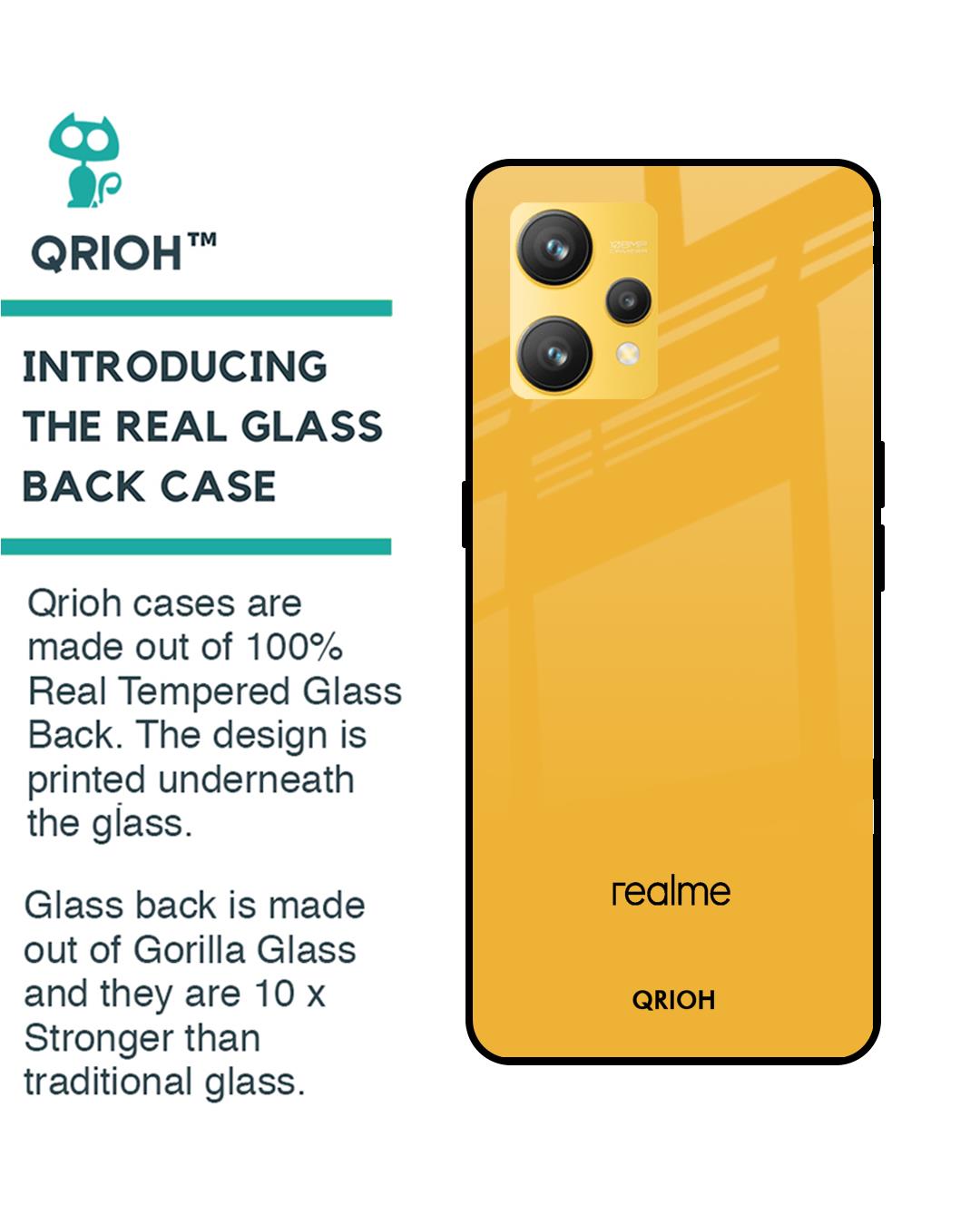 Shop Razor Black Printed Premium Glass Cover for Realme 9 4G (Shockproof, Light Weight)-Back