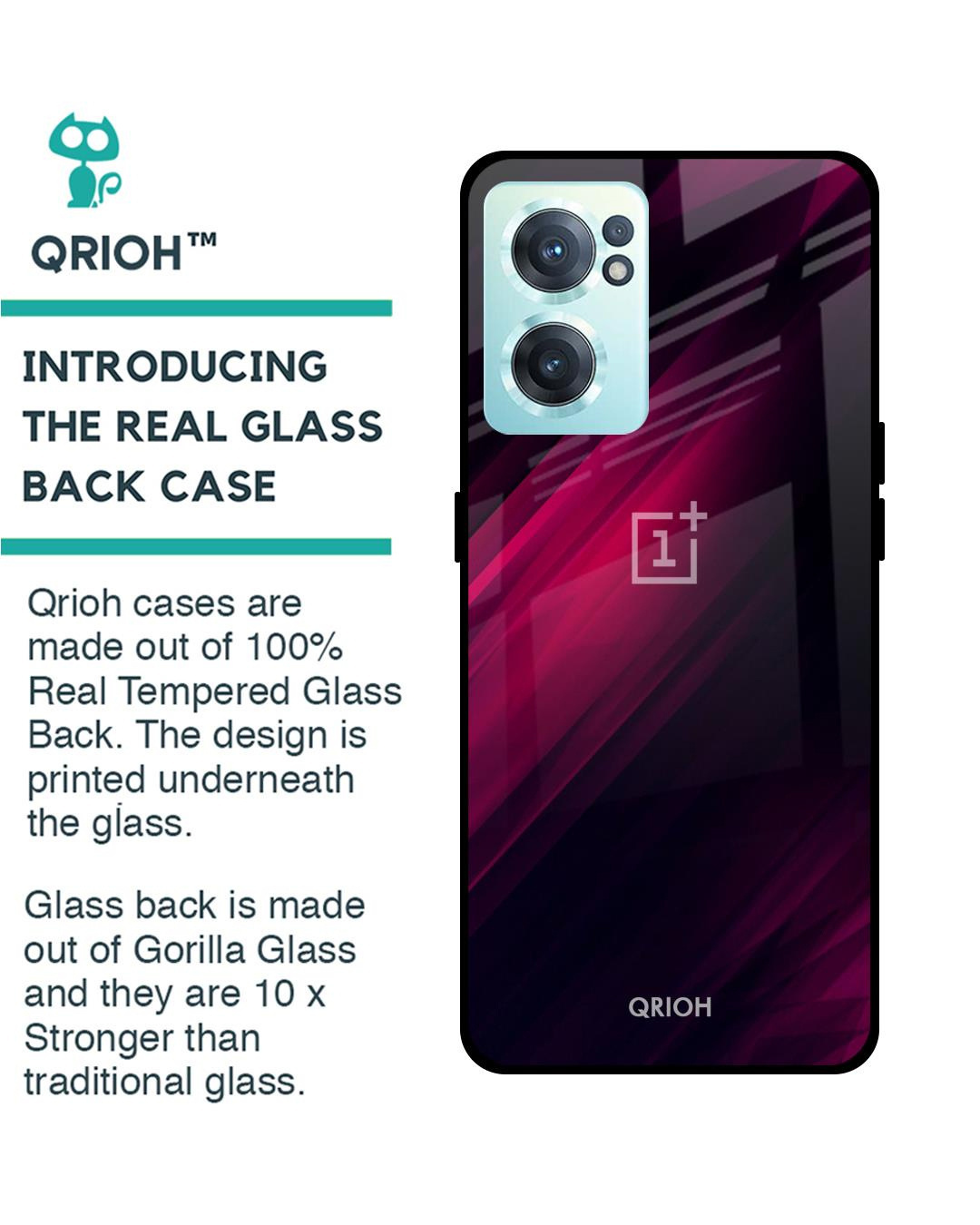 Shop Razor Printed Premium Glass Cover for OnePlus Nord CE 2 5G (Shock Proof, Lightweight)-Back