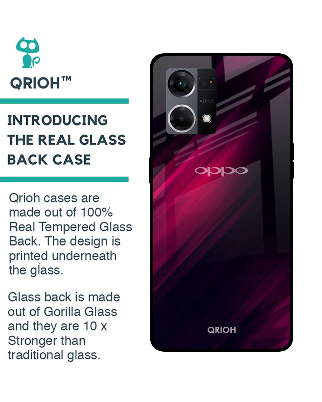 Shop Razor Printed Premium Glass Cover for OPPO F21 Pro (Shockproof, Light Weight)-Back
