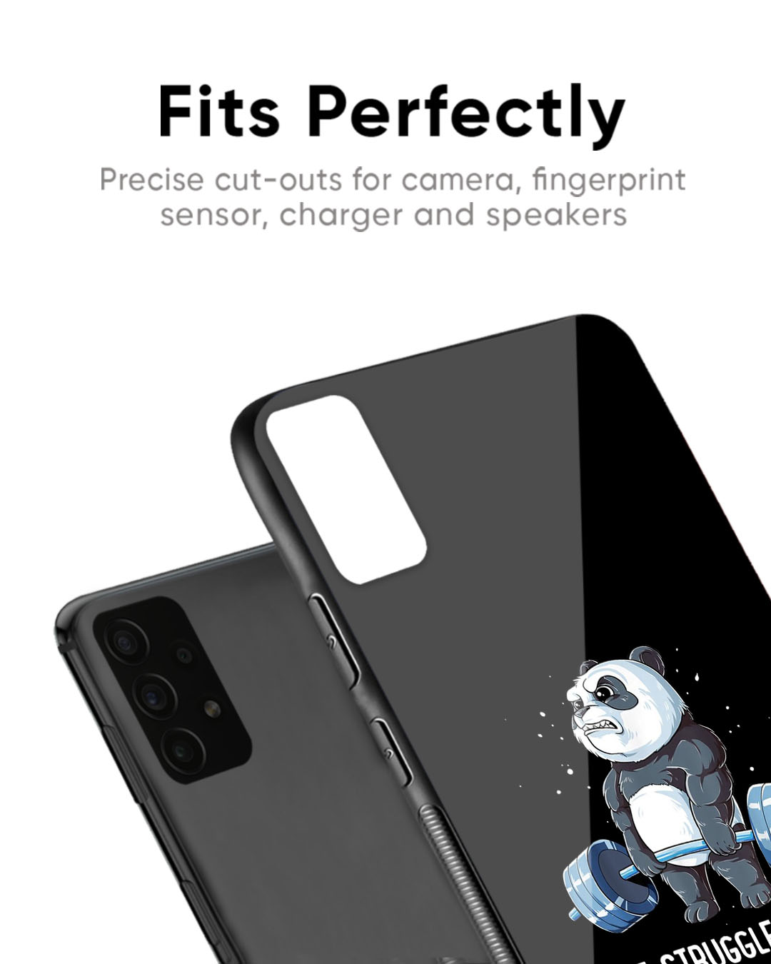 Shop Real Struggle Premium Glass Case for OnePlus 7T (Shock Proof, Scratch Resistant)-Back