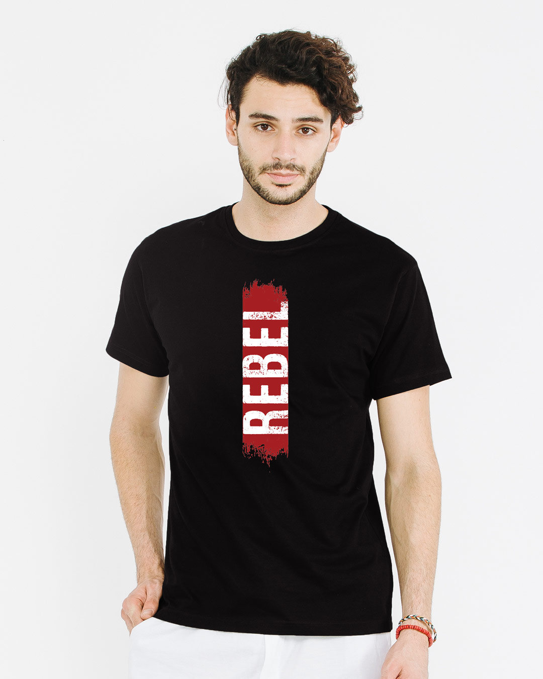 Shop Rebel Side Half Sleeve T-Shirt-Back
