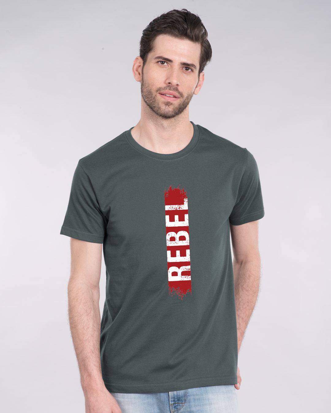 Shop Rebel Side Half Sleeve T-Shirt-Back