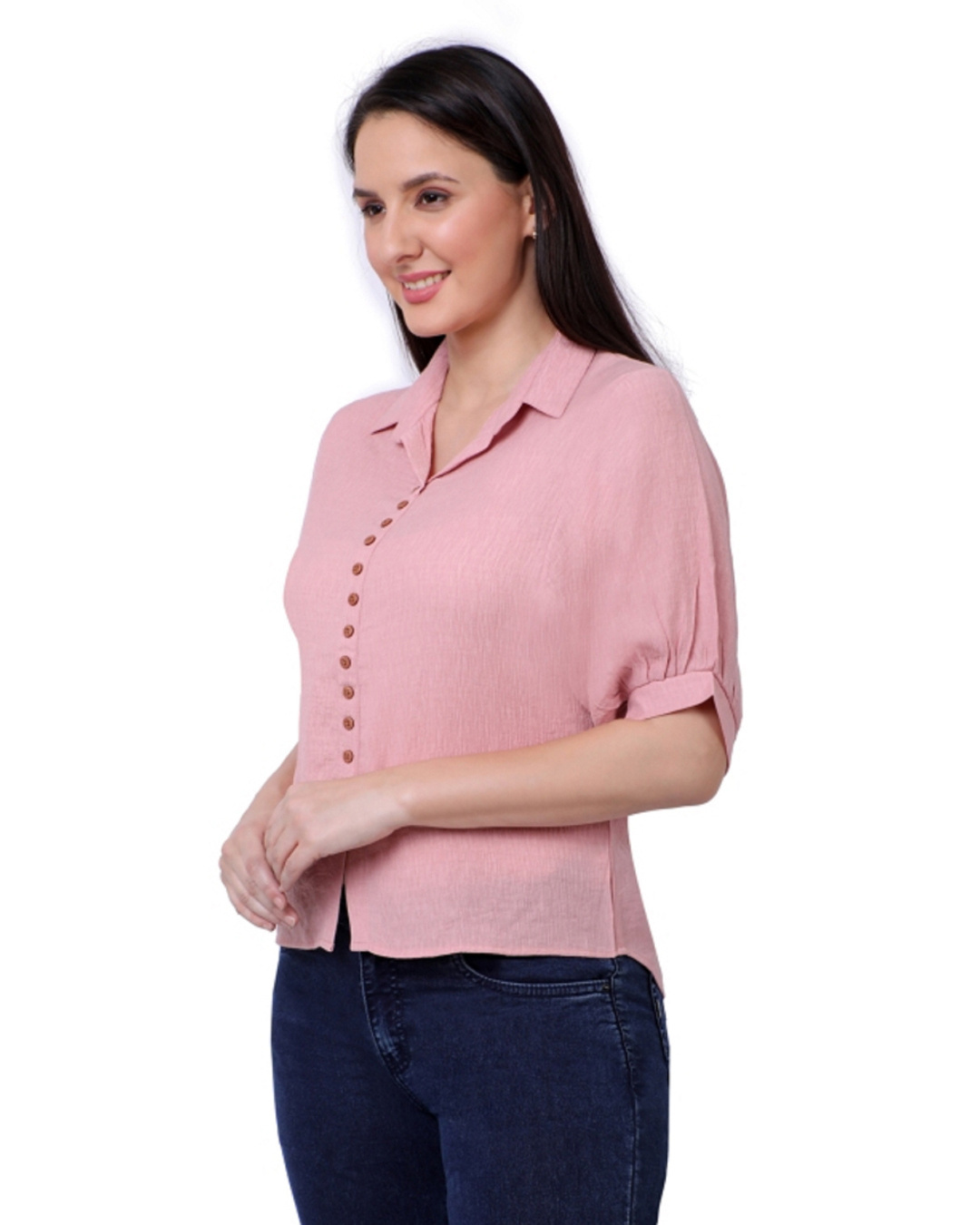 Shop Women's Pink Clean Look Fashion Top-Back