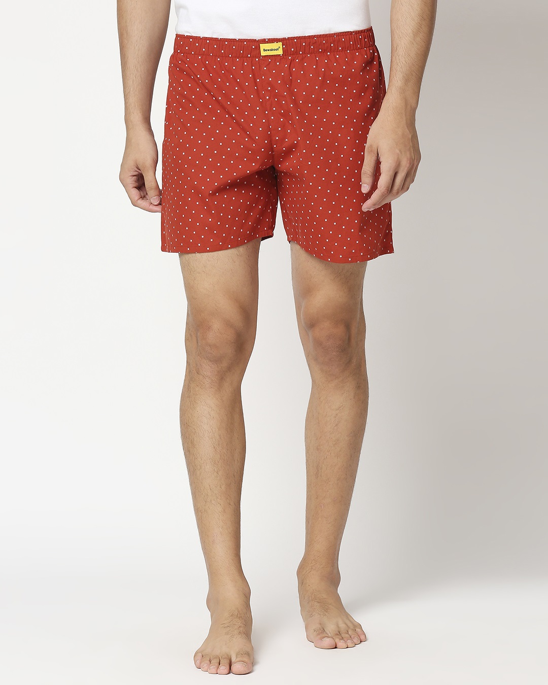 Shop Red AOP Geometric Print C Boxers-Back