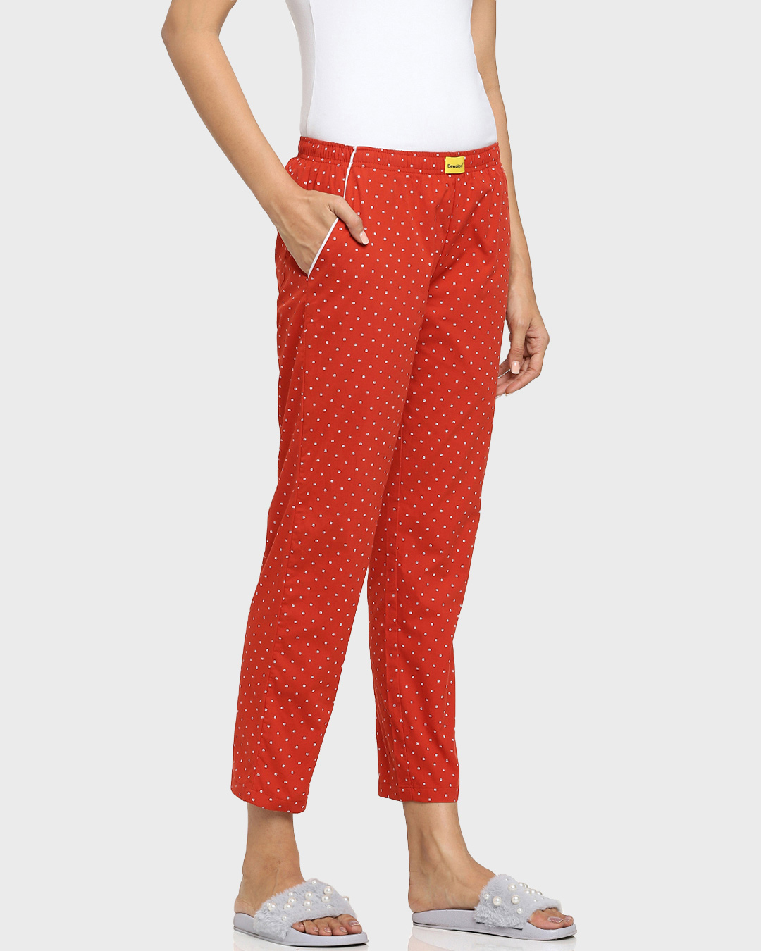 Shop Red AOP Geometric Print C Pyjamas-Back