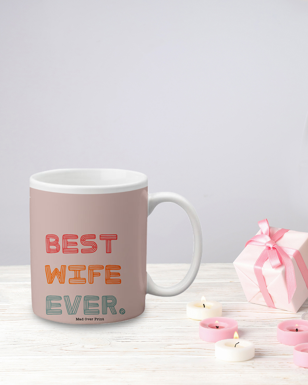 Shop Red Best Wife Ceramic Mug-Back