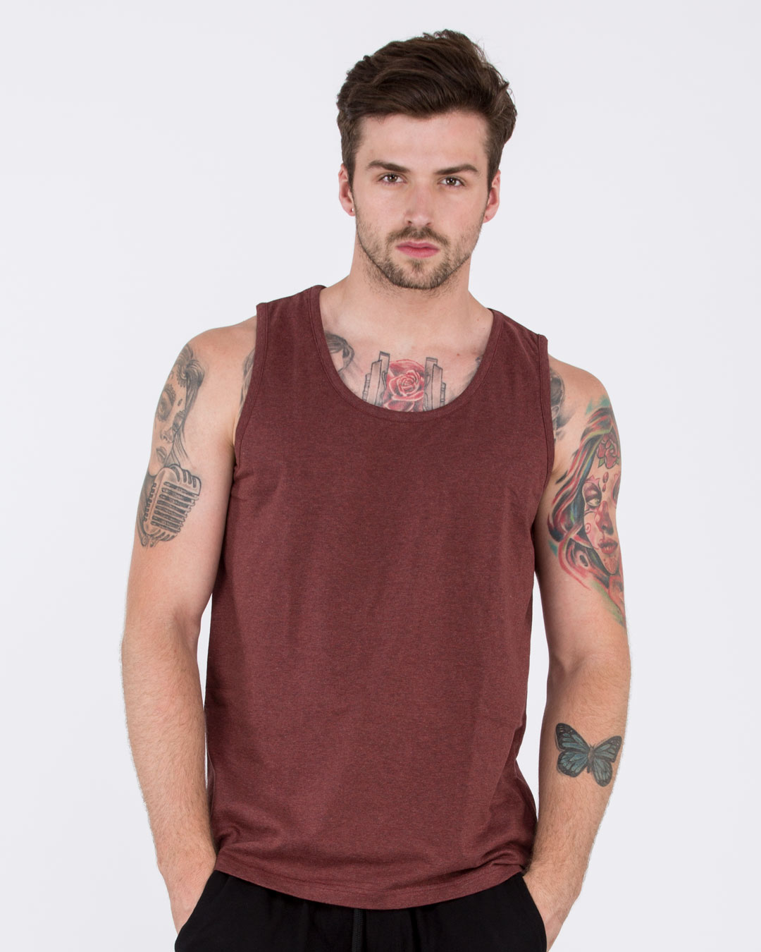 Buy Red Melange Vest for Men red Online at Bewakoof