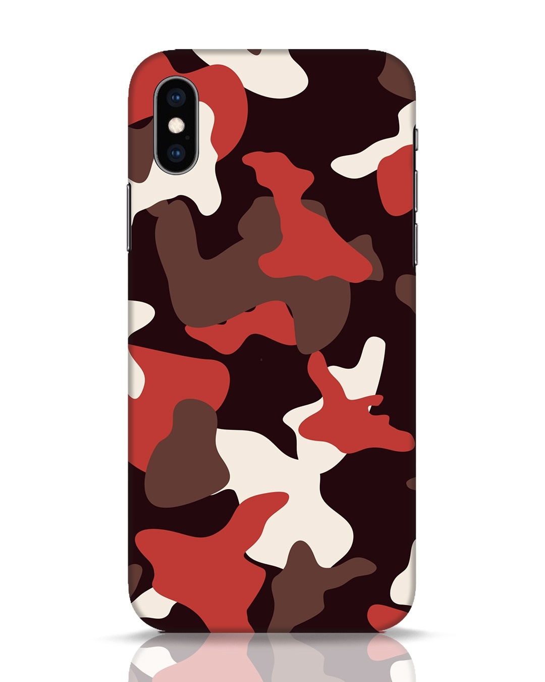 Buy Red Modern Camo iPhone XS Mobile Cover for Unisex iPhone XS Online