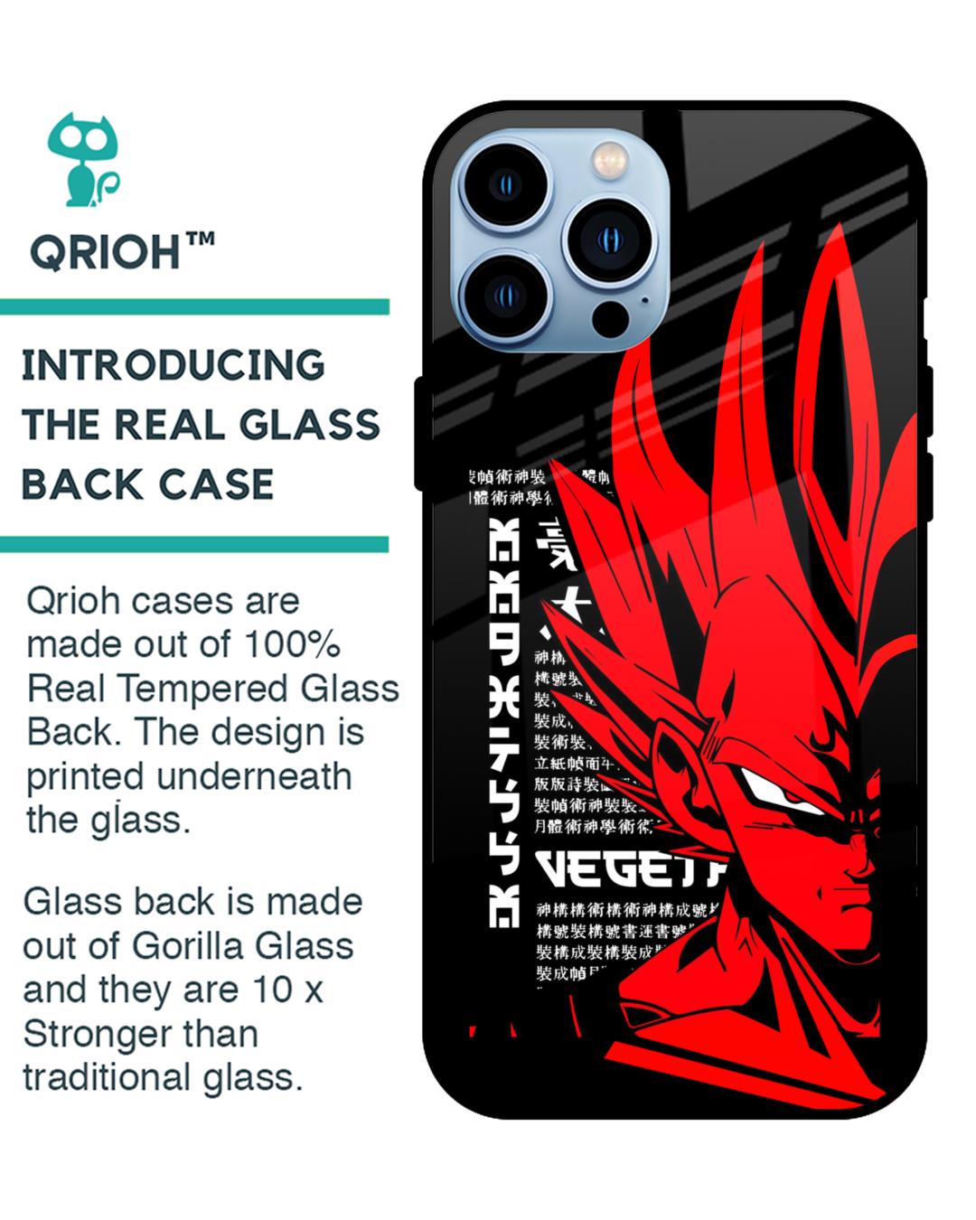 Shop Red Vegeta Premium Glass Case for Apple iPhone 13 Pro Max (Shock Proof,Scratch Resistant)-Back