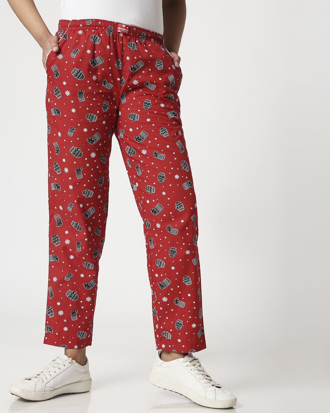 

Women All Over Printed Pyjama Women' Printed AOP Cotton Pyjama Bewakoof.com, Red