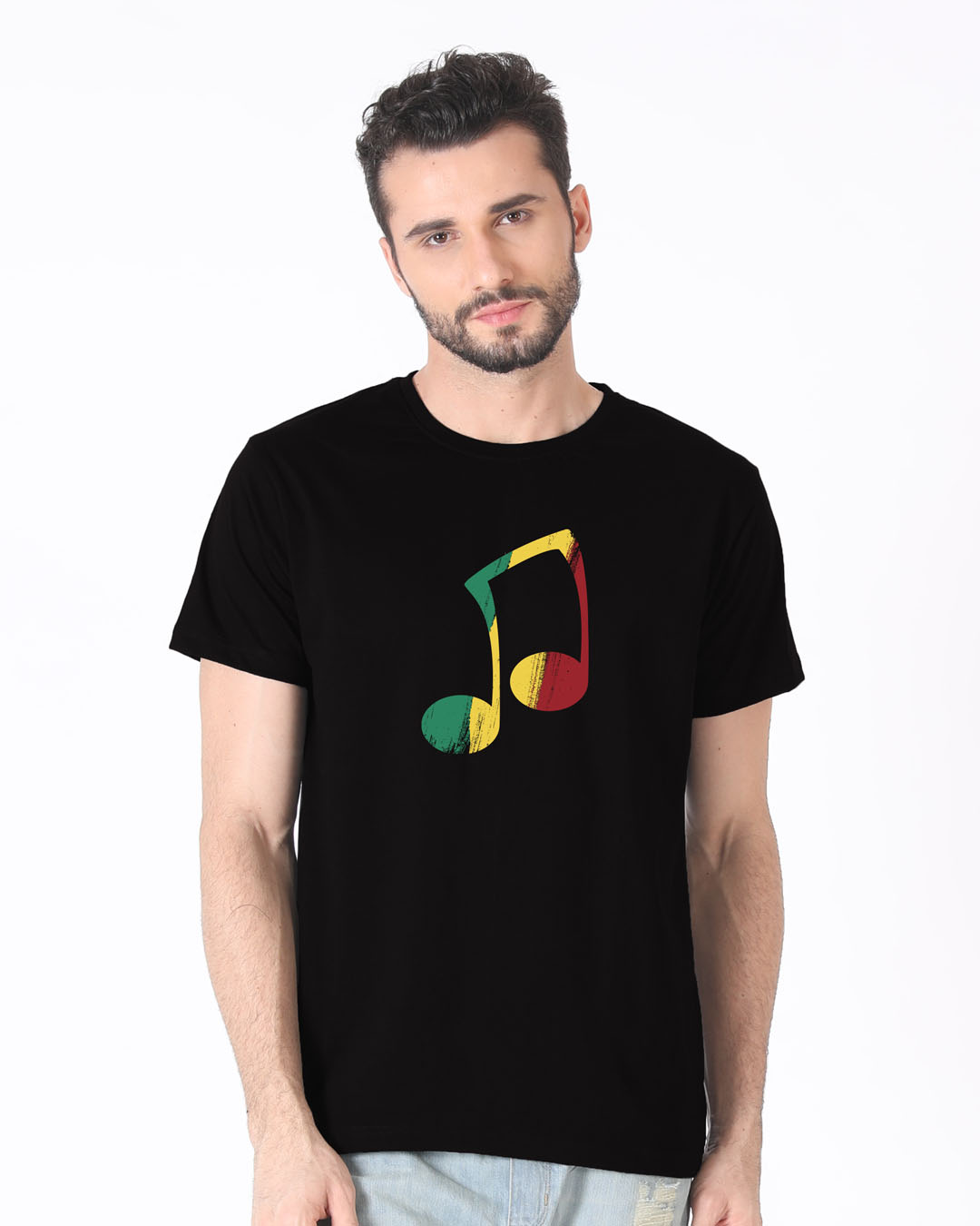 Shop Reggae Pastel Note Half Sleeve T-Shirt-Back