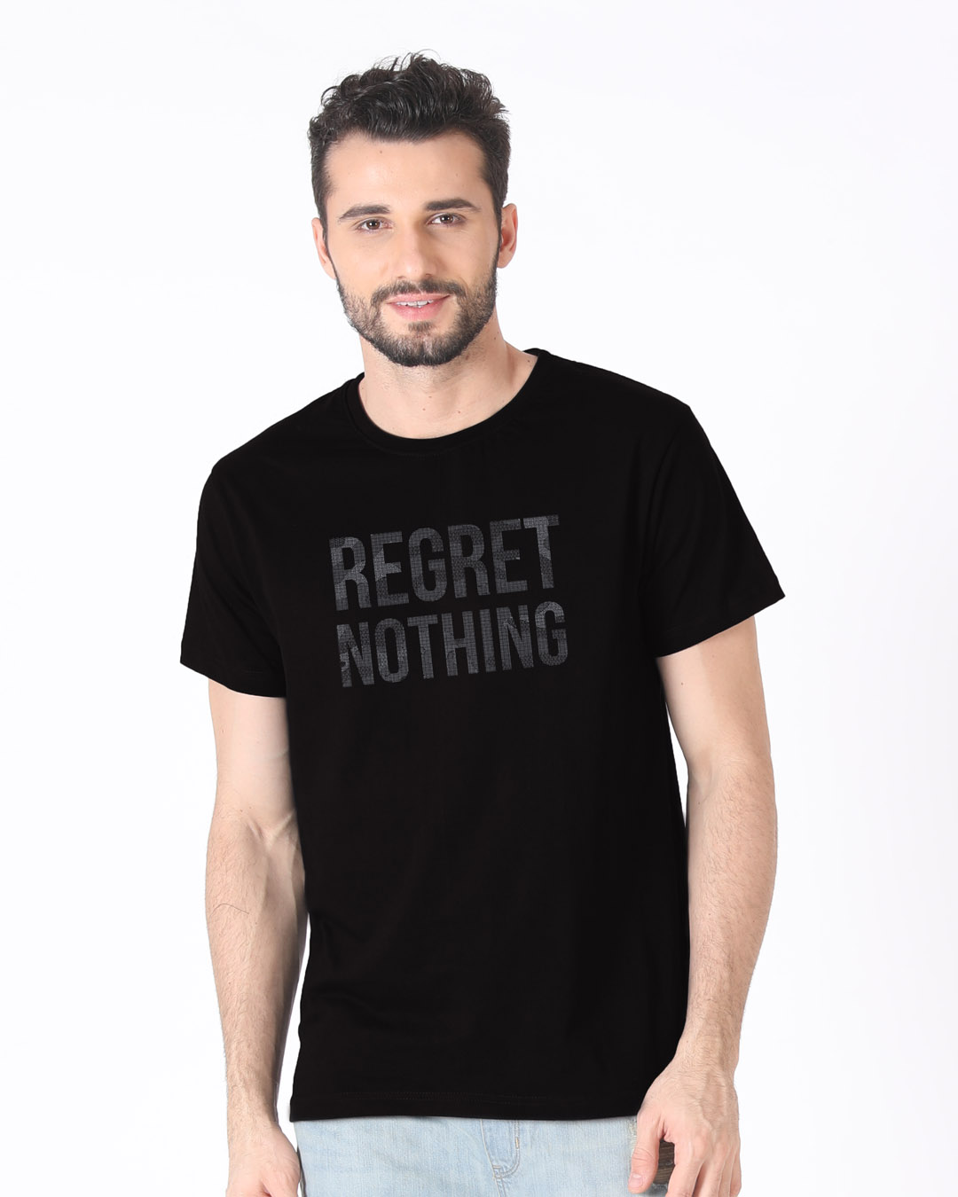 Shop Regret Nothing Half Sleeve T-Shirt-Back