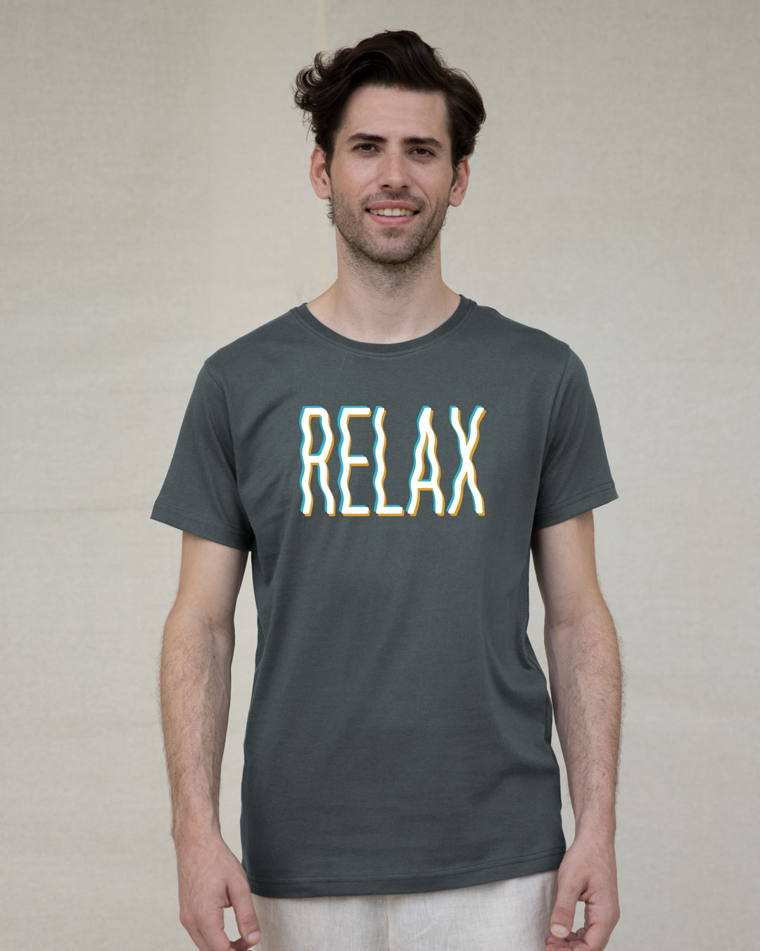 Shop Relax Wave Half Sleeve T-Shirt-Back