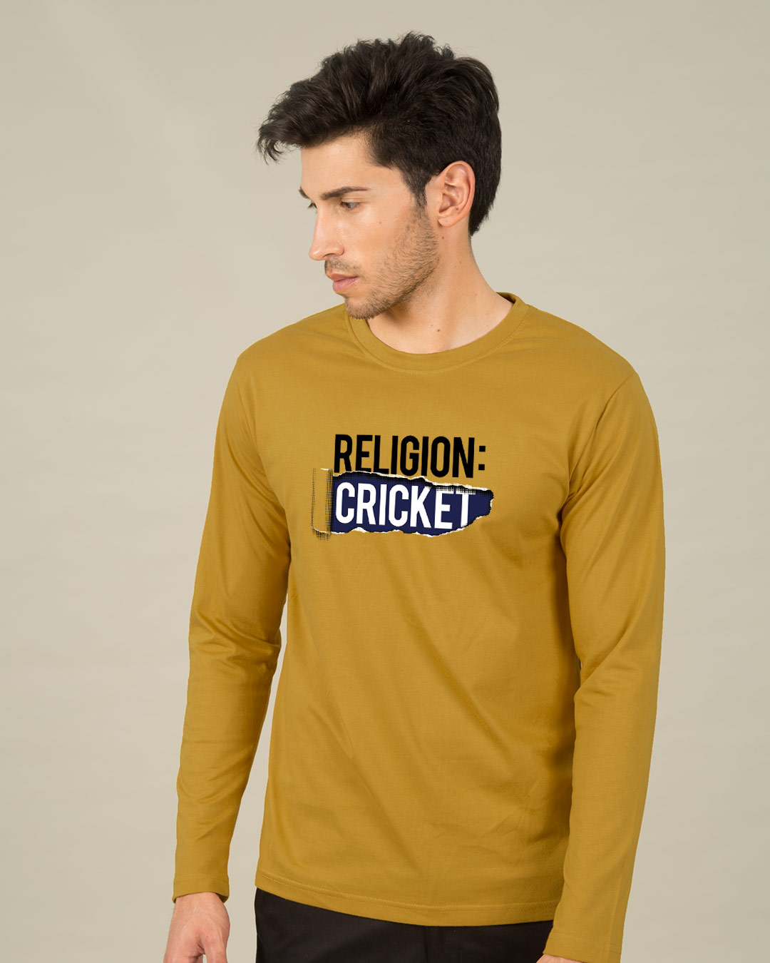 Shop Religion Is Cricket Full Sleeve T-Shirt-Back