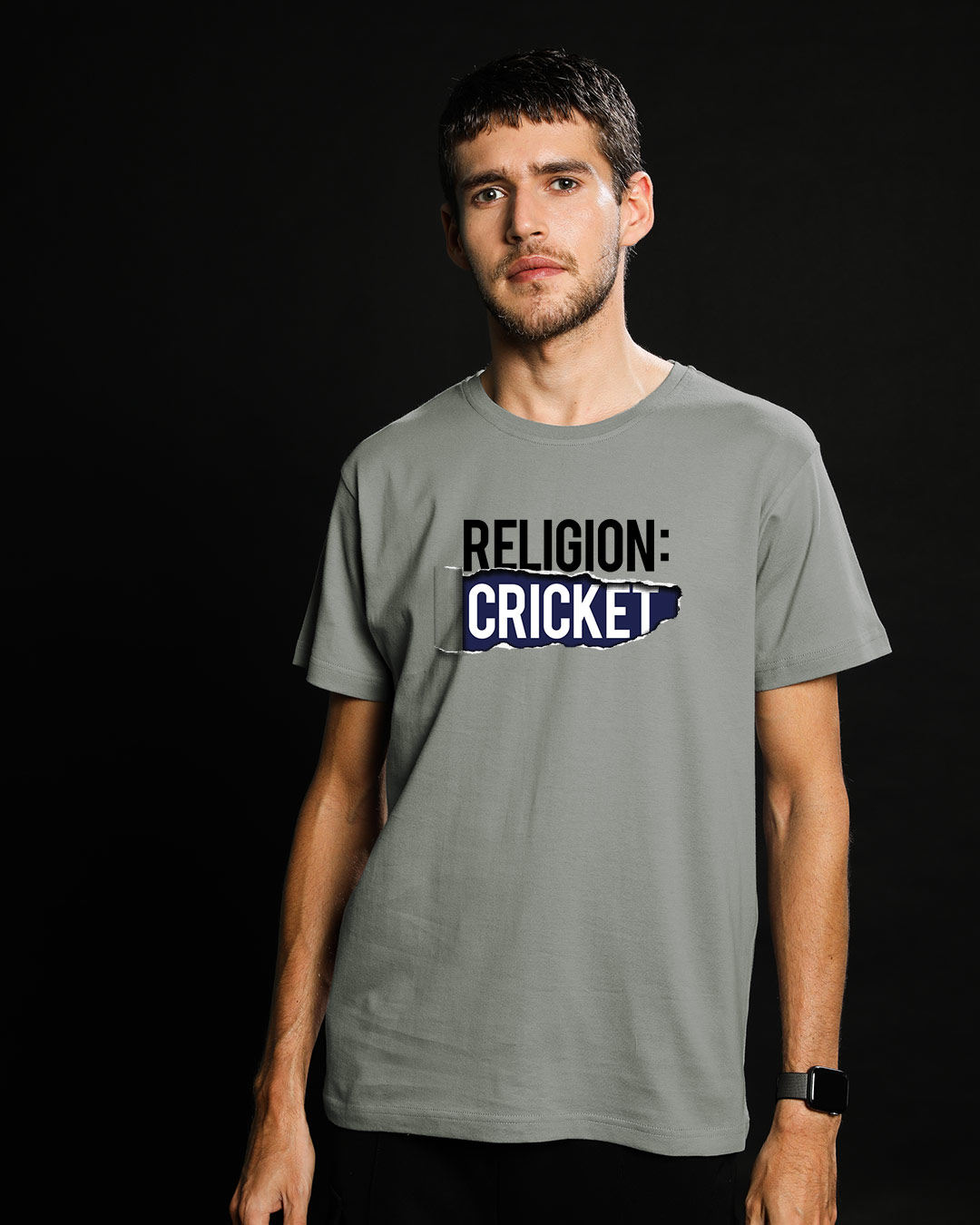 Shop Religion Is Cricket Half Sleeve T-Shirt-Back
