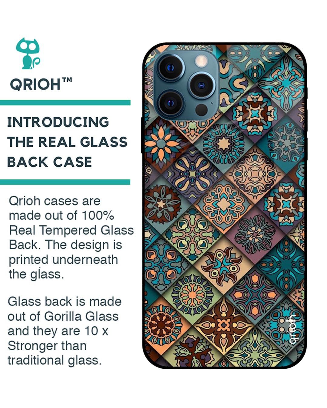 Shop Iphone 12 Pro Retro Art Glass Case-Back