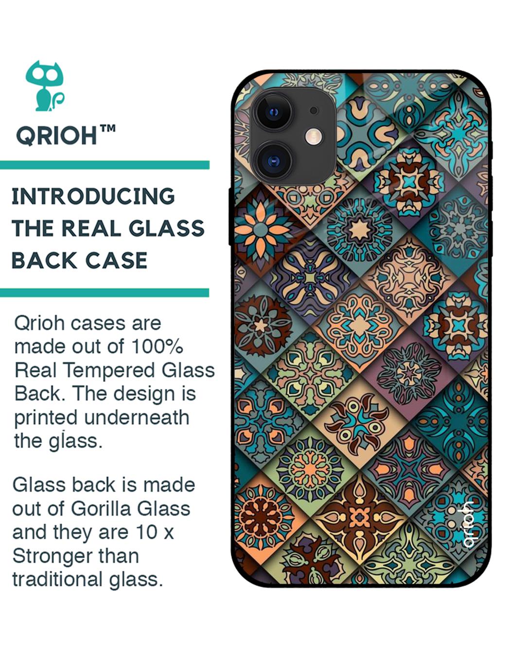 Shop Iphone 12 Retro Art Glass Case-Back