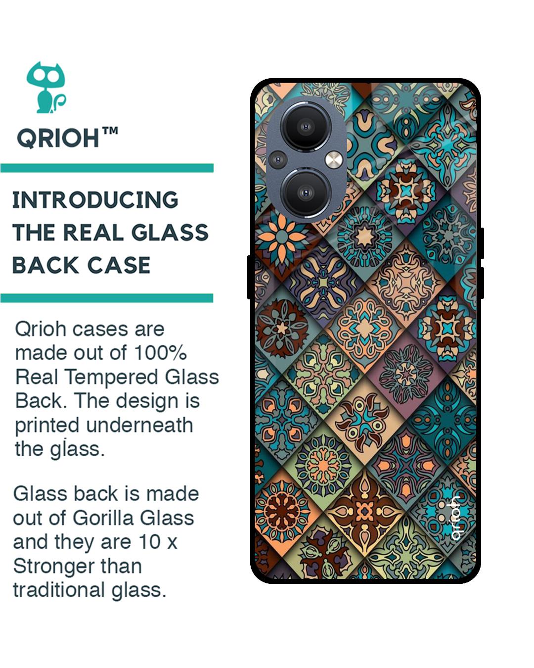 Shop Retro Art Printed Premium Glass Cover For OnePlus Nord N20 (Shockproof, Light Weight)-Back