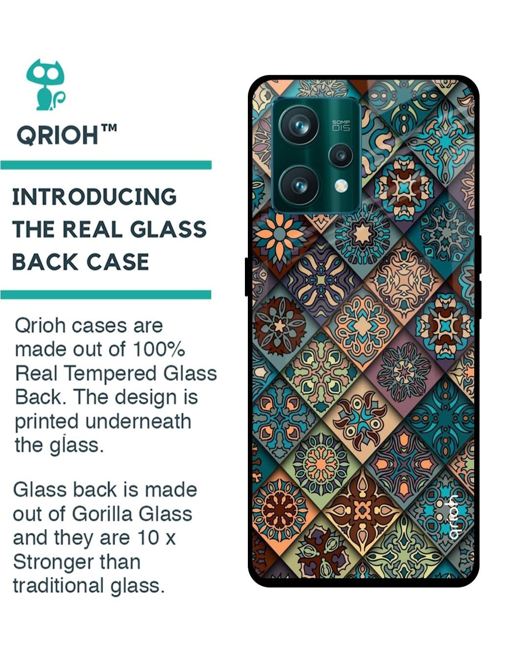 Shop Retro Art Printed Premium Glass Cover For Realme 9 Pro 5G (Shockproof, Light Weight)-Back