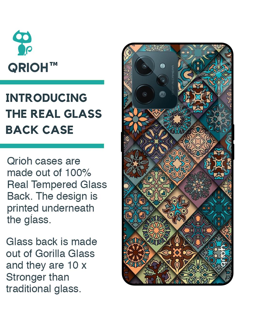 Shop Retro Art Printed Premium Glass Cover for Realme C31 (Shockproof, Light Weight)-Back
