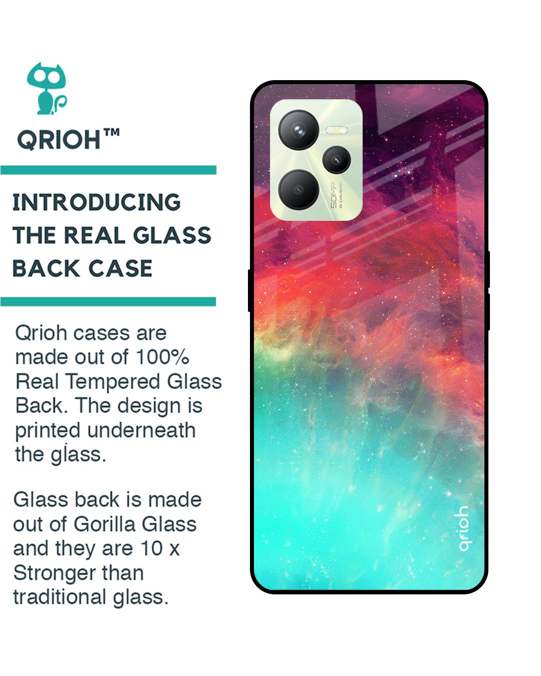 Shop Retro Art Printed Premium Glass Cover for Realme C35 (Shockproof, Light Weight)-Back
