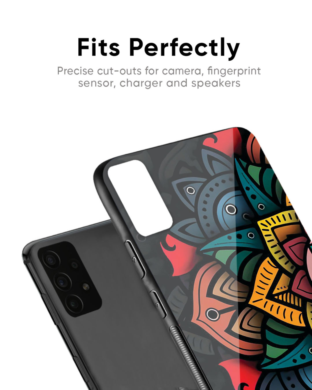 Shop Retro Gorgeous Flower Premium Glass Case for Realme 11 Pro+ 5G (Shock Proof, Scratch Resistant)-Back