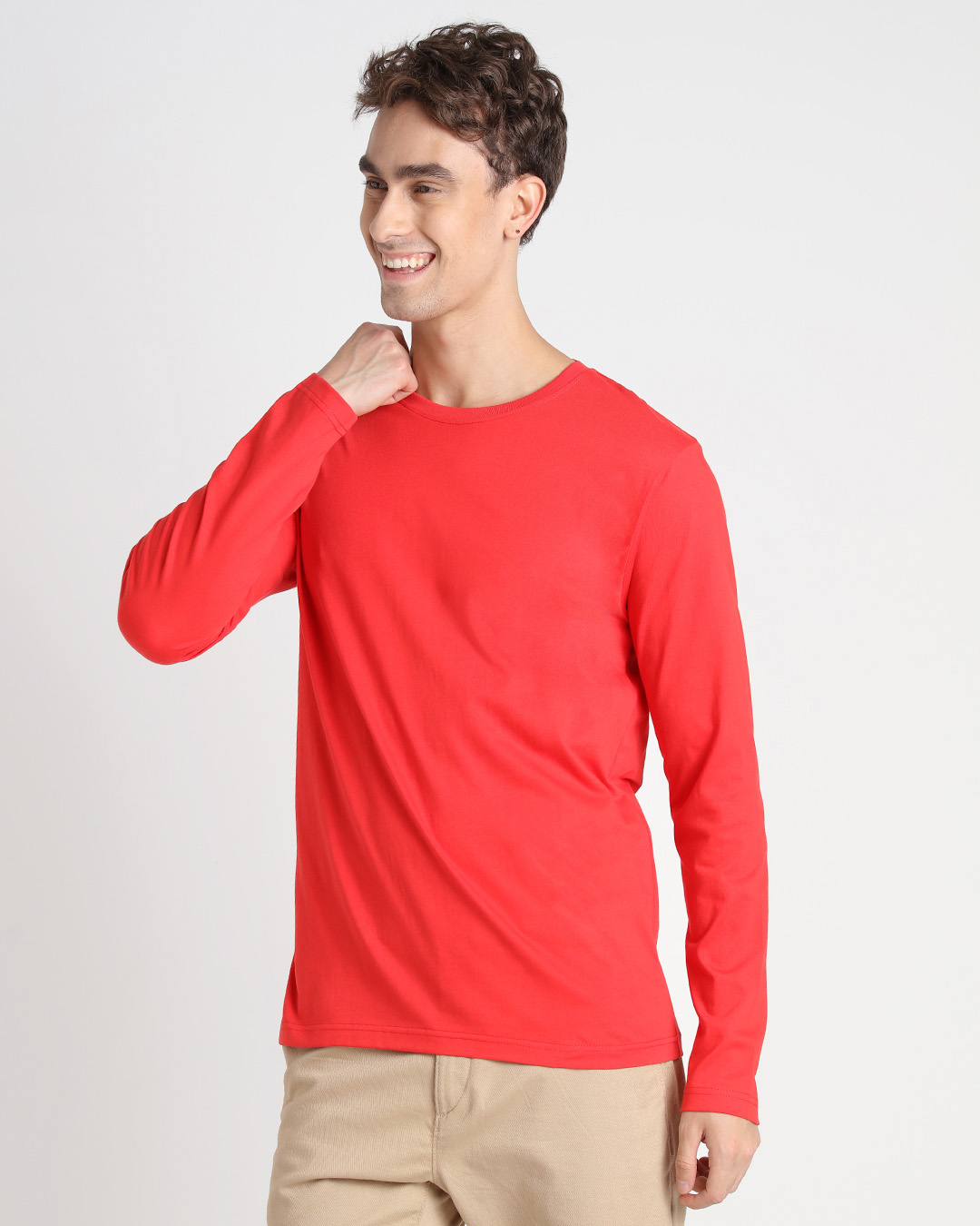 Shop Retro Red Full Sleeve T-Shirt-Back