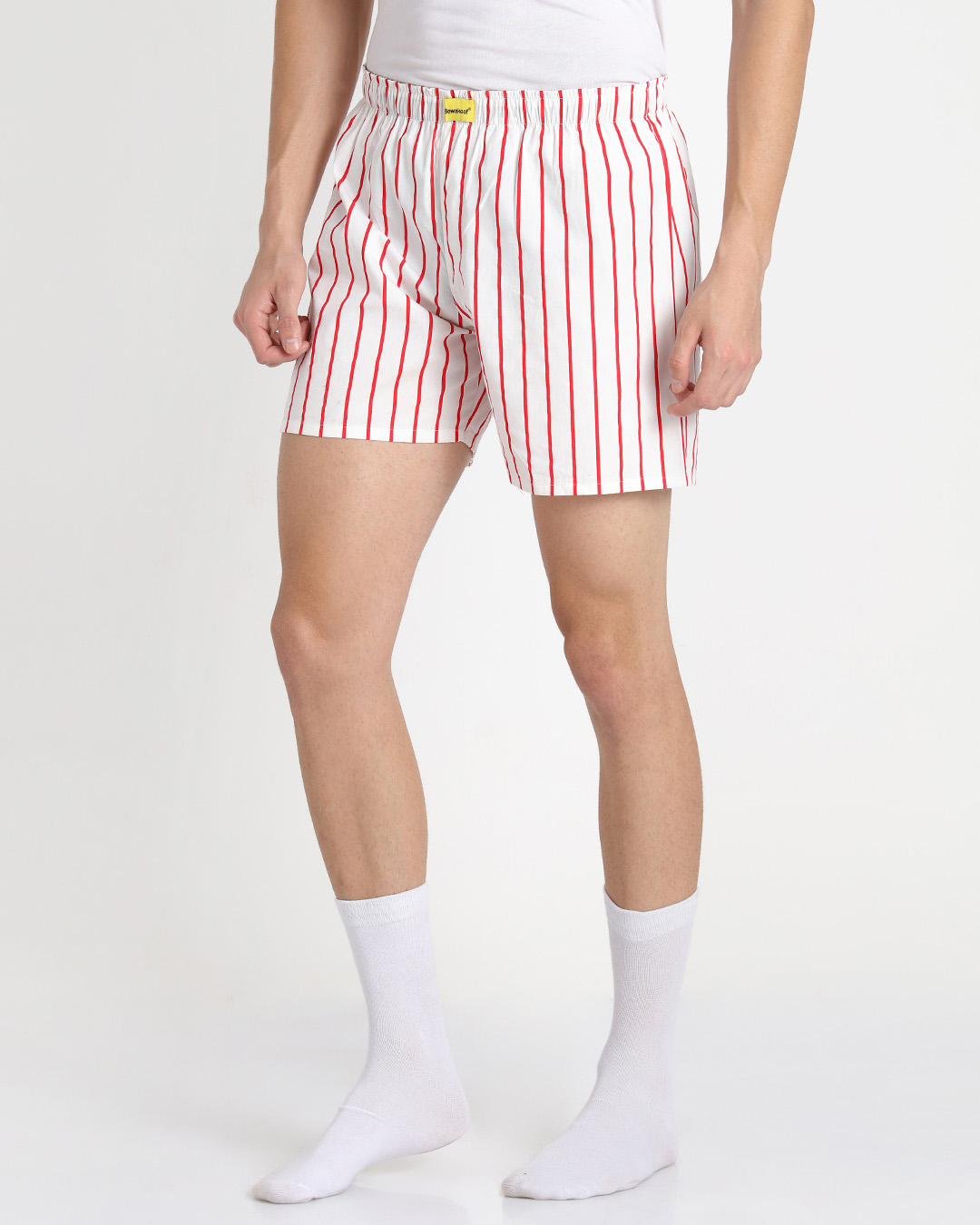 Shop Men's Retro Red Stripe Boxers-Back