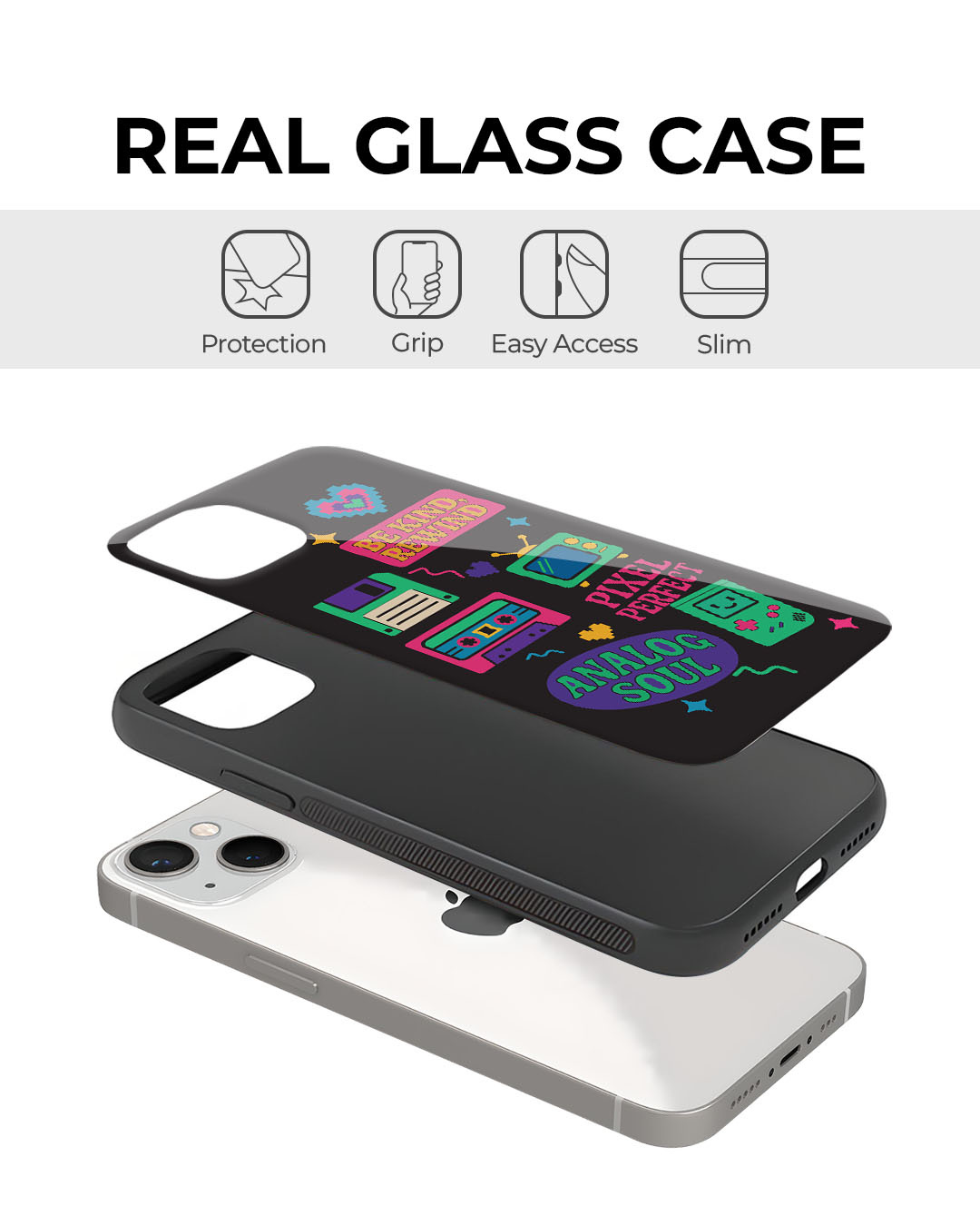 Shop Rewind Premium Glass Cover for Apple iPhone 12-Back
