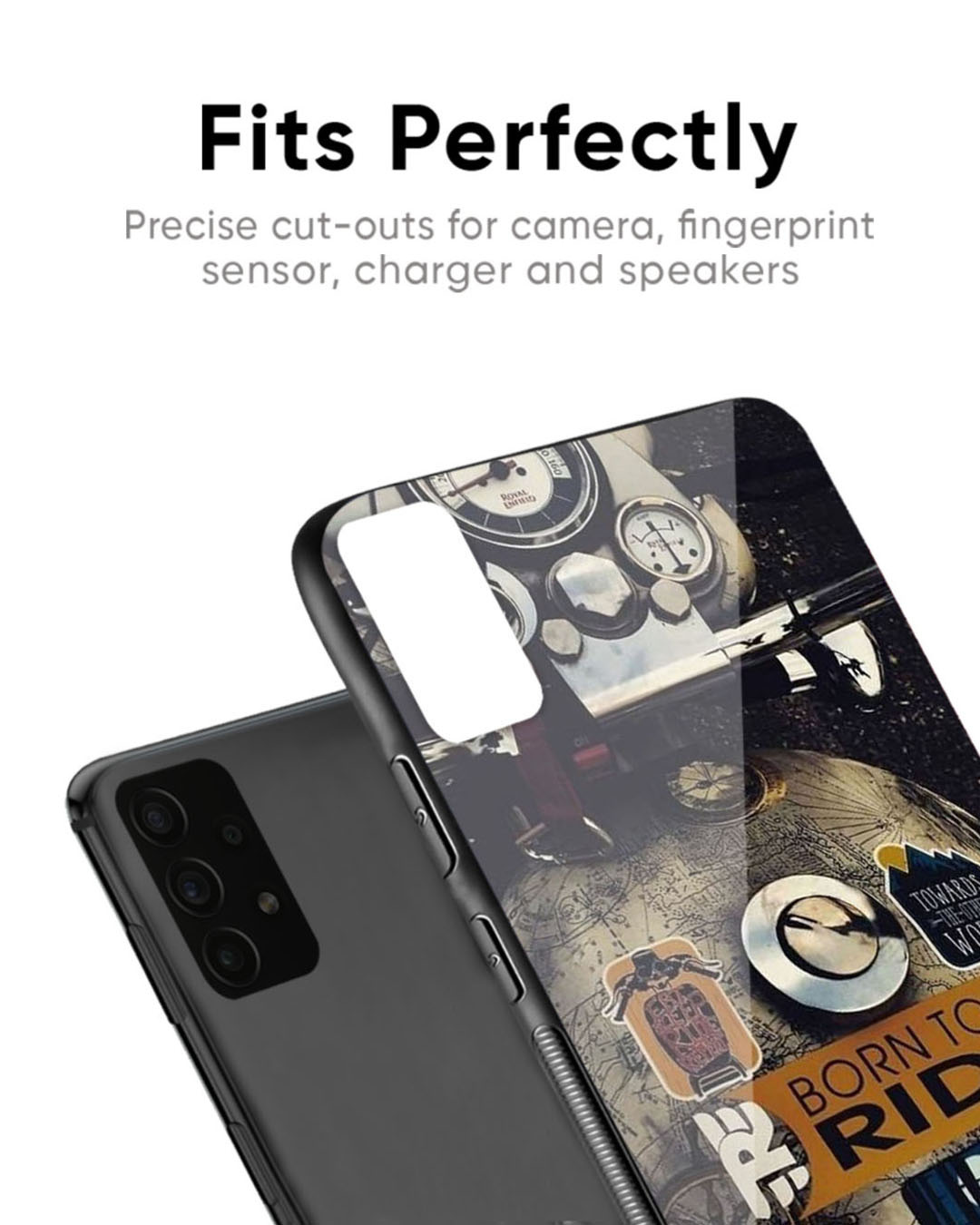 Shop Ride Mode On Premium Glass Case for OnePlus 6T (Shock Proof, Scratch Resistant)-Back